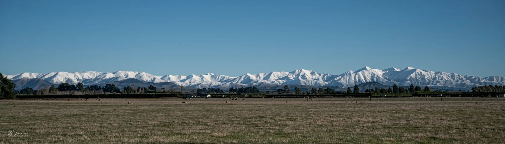 The Snow draped Torlesse Range in Panorama 