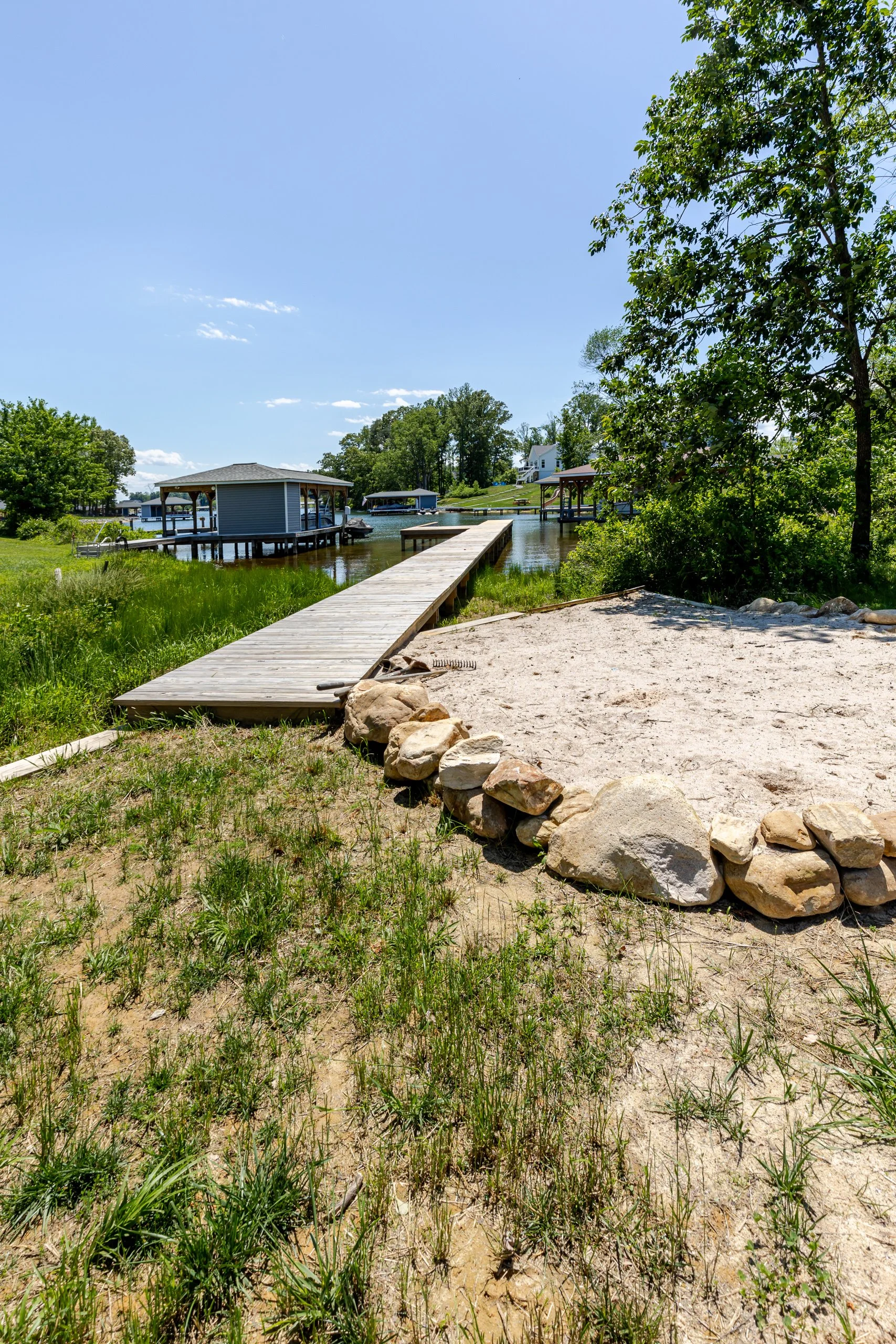 A private boat dock waterfront on Lake Anna in Mineral, Virginia