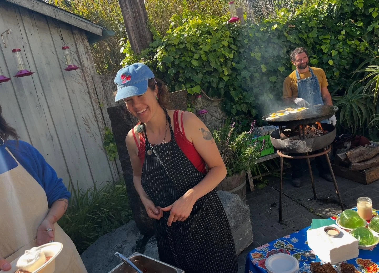 Had so much fun serving up plancha breakfast @bolinasmuseum ! I love this town and it&rsquo;s such a treat to get to serve the community that nourishes me daily 💕. Thanks to @madrona_bakery for the best croissants and stay tuned for more exciting po