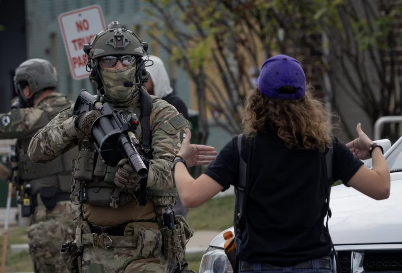 Shot a pastor repeatedly in the head with pepper balls for peacefully protesting