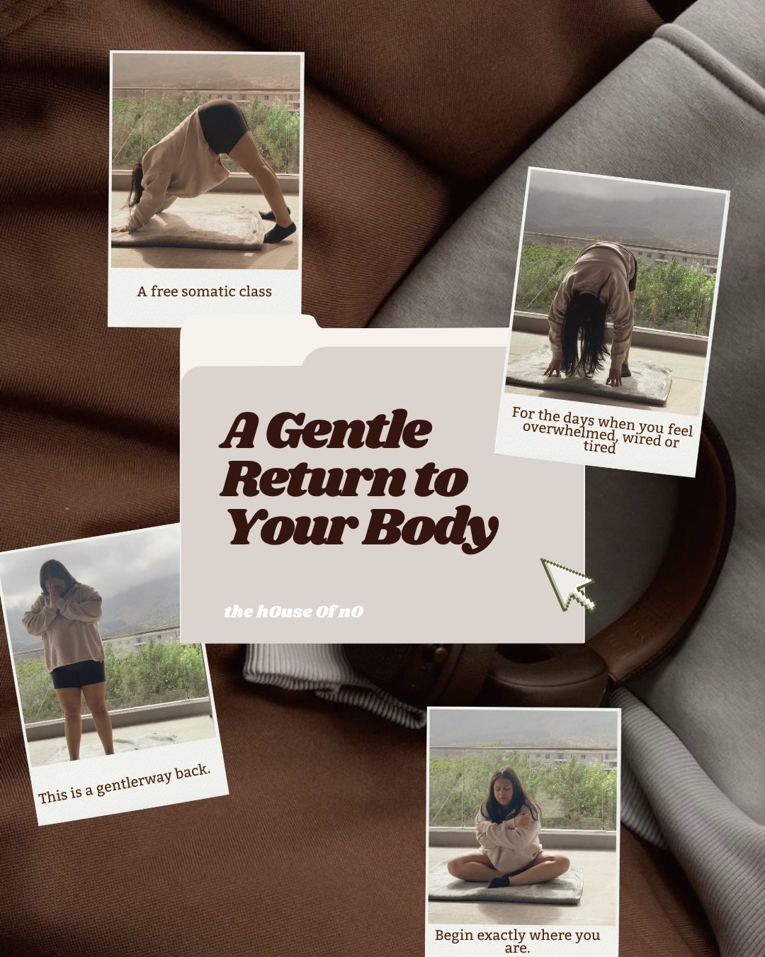 There are seasons when the body asks for something quieter than effort, something softer than striving, something more tender than proving. 

Not another place where you have to keep up, push through, or postpone your own softness in the name of bein