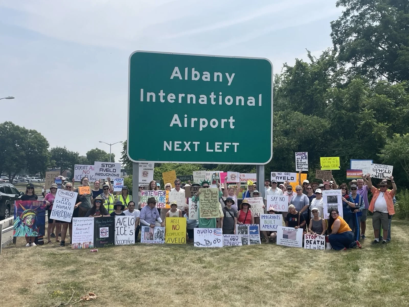 Protestors Rally Against Avelo Airlines in July 2025 for the Third Consecutive Month at Albany Int’l Airport