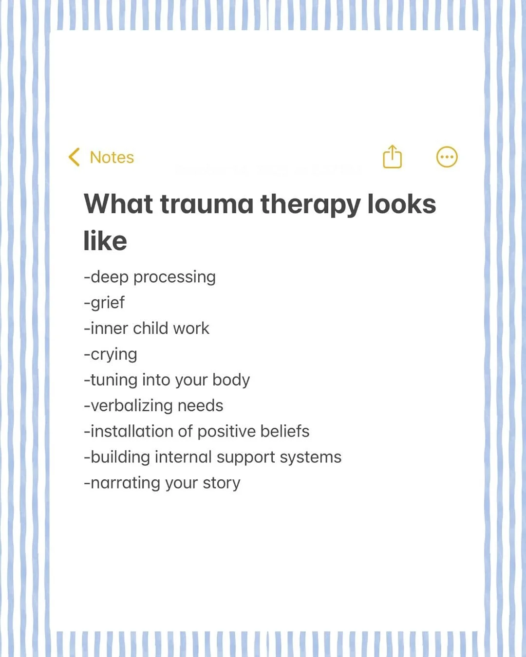 Some reflections from this week as a therapist who works with complex trauma 🤍 Therapy can be deeply healing and I think it surprises people to realize that healing doesn&rsquo;t always come from intense processing. Our pain lives in many places, an