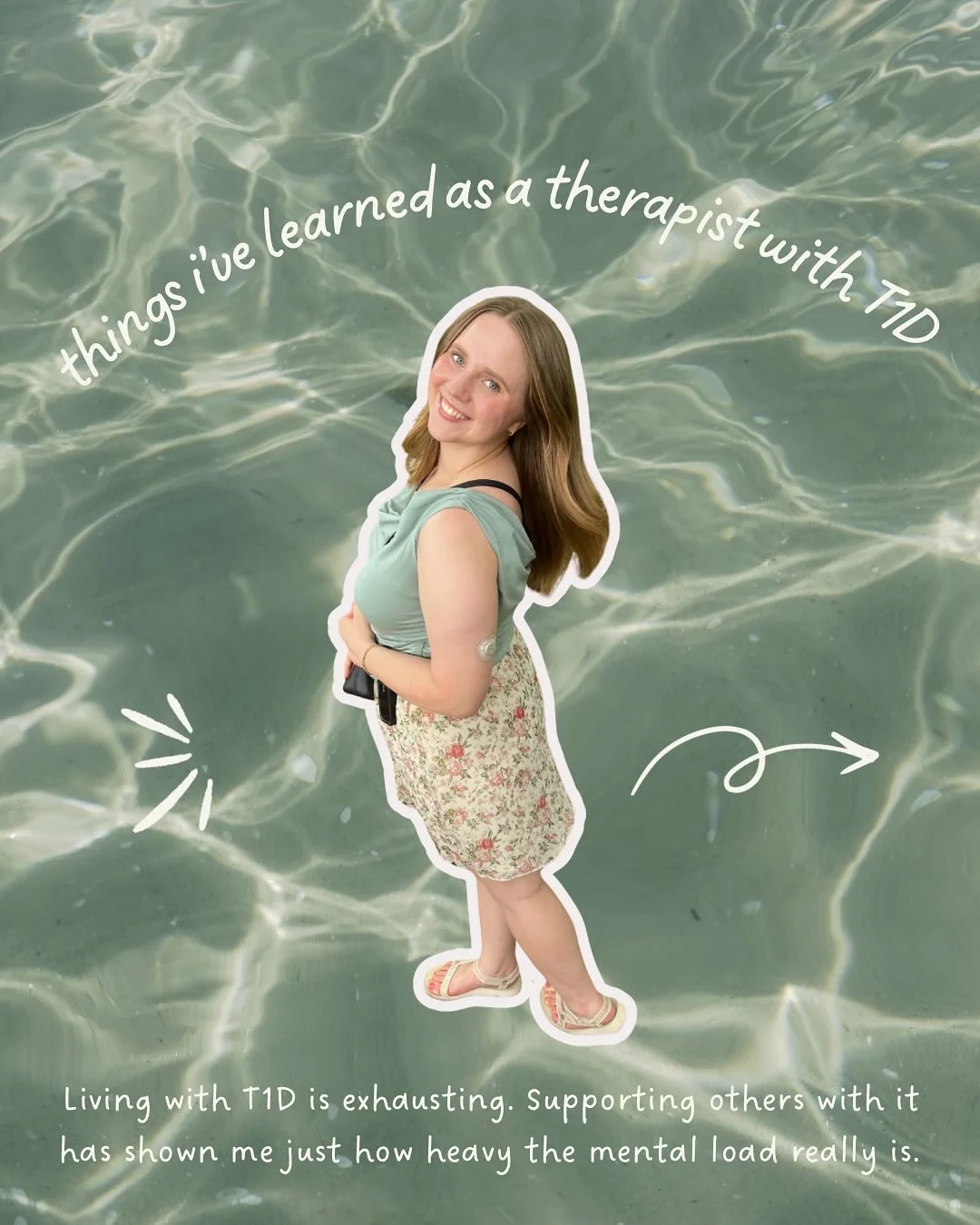 150 extra decisions a day. Diabetes touches everything! As a therapist who also lives with T1D, I see how heavy the mental load can be - both in my own life and in the lives of my clients. You don&rsquo;t have to carry it alone. If you&rsquo;re a tee