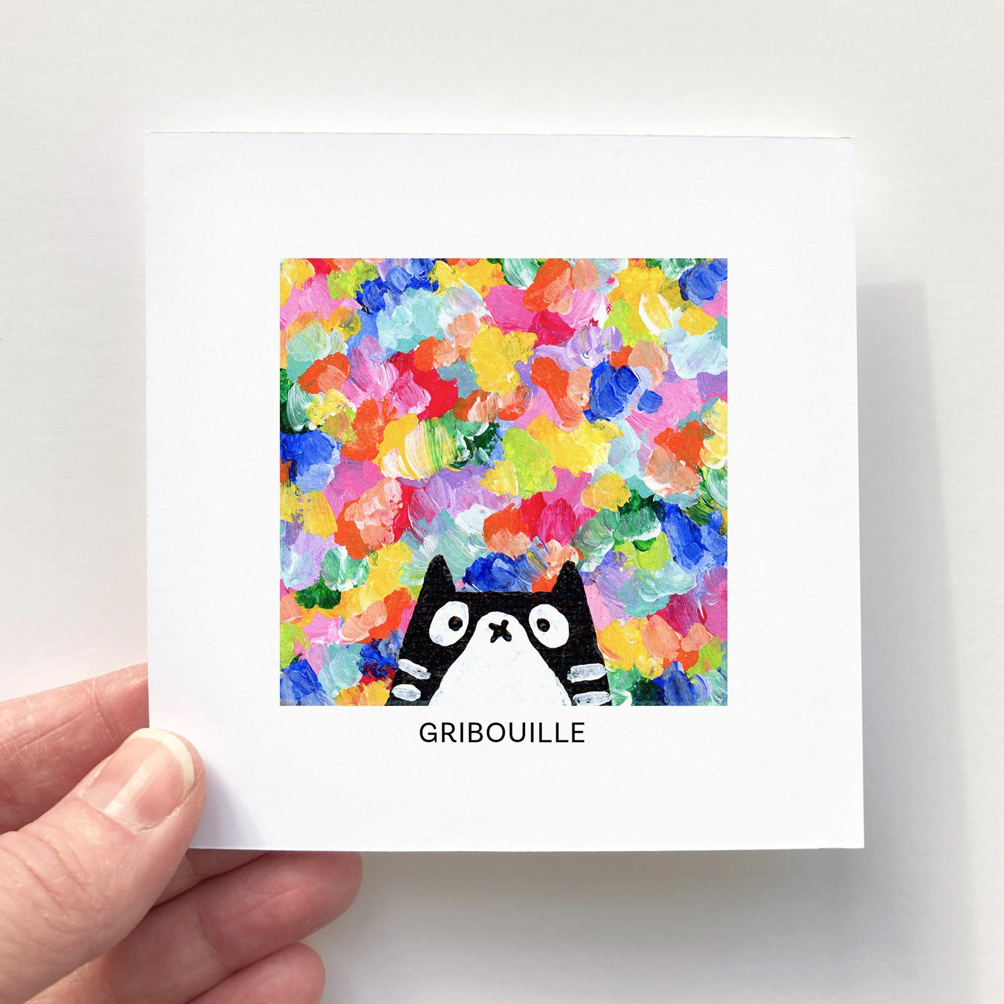 Mini Affiche 4"x4" - Mini Minou - GRIBOUILLE