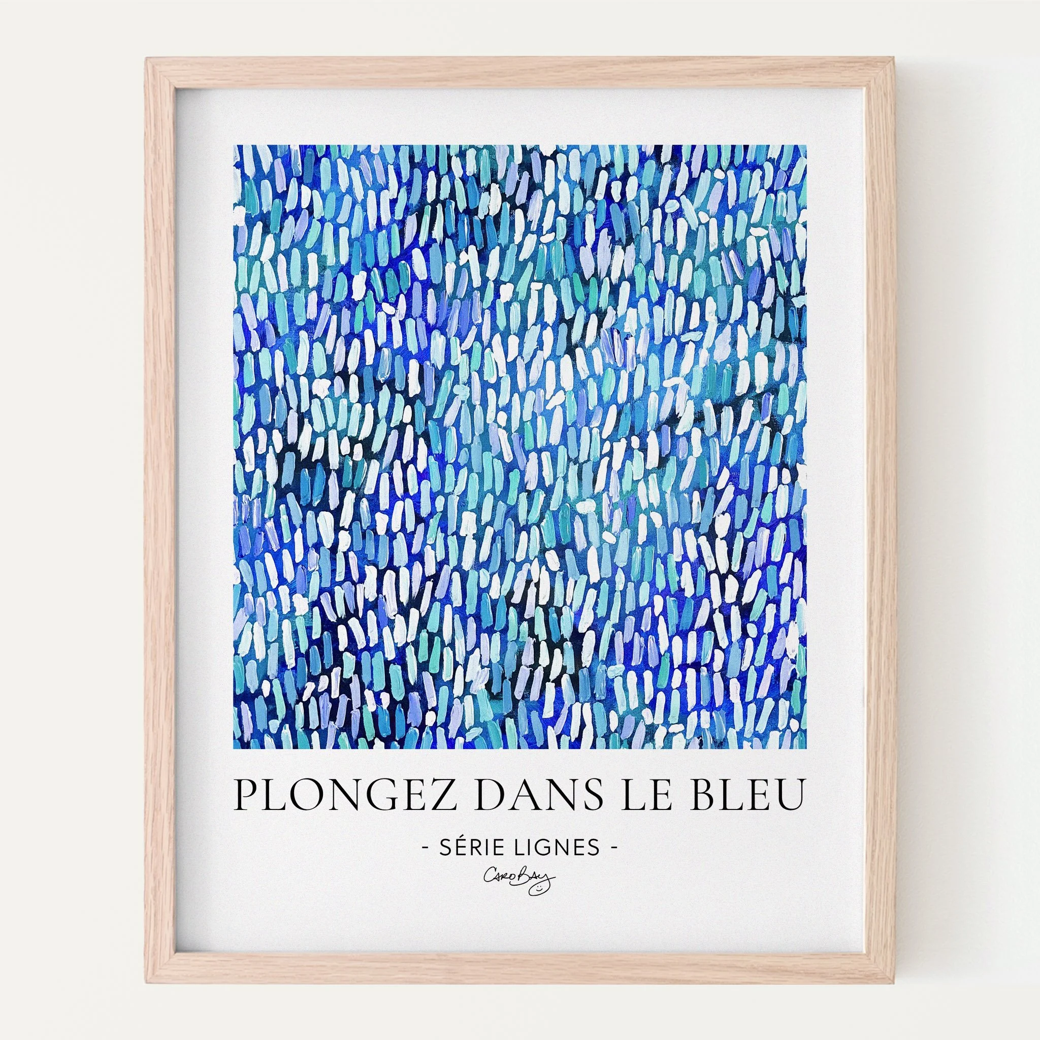 Affiche - Plongez dans le bleu - Peinture abstraite