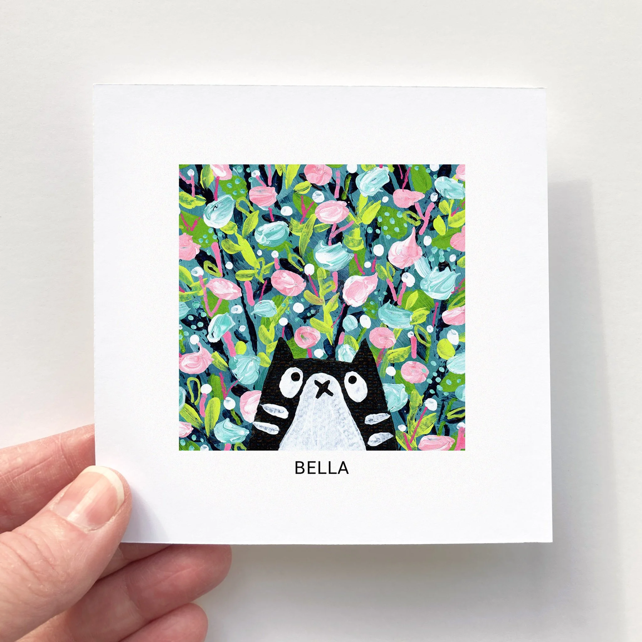 Mini Affiche 4"x4" - Mini Minou - BELLA