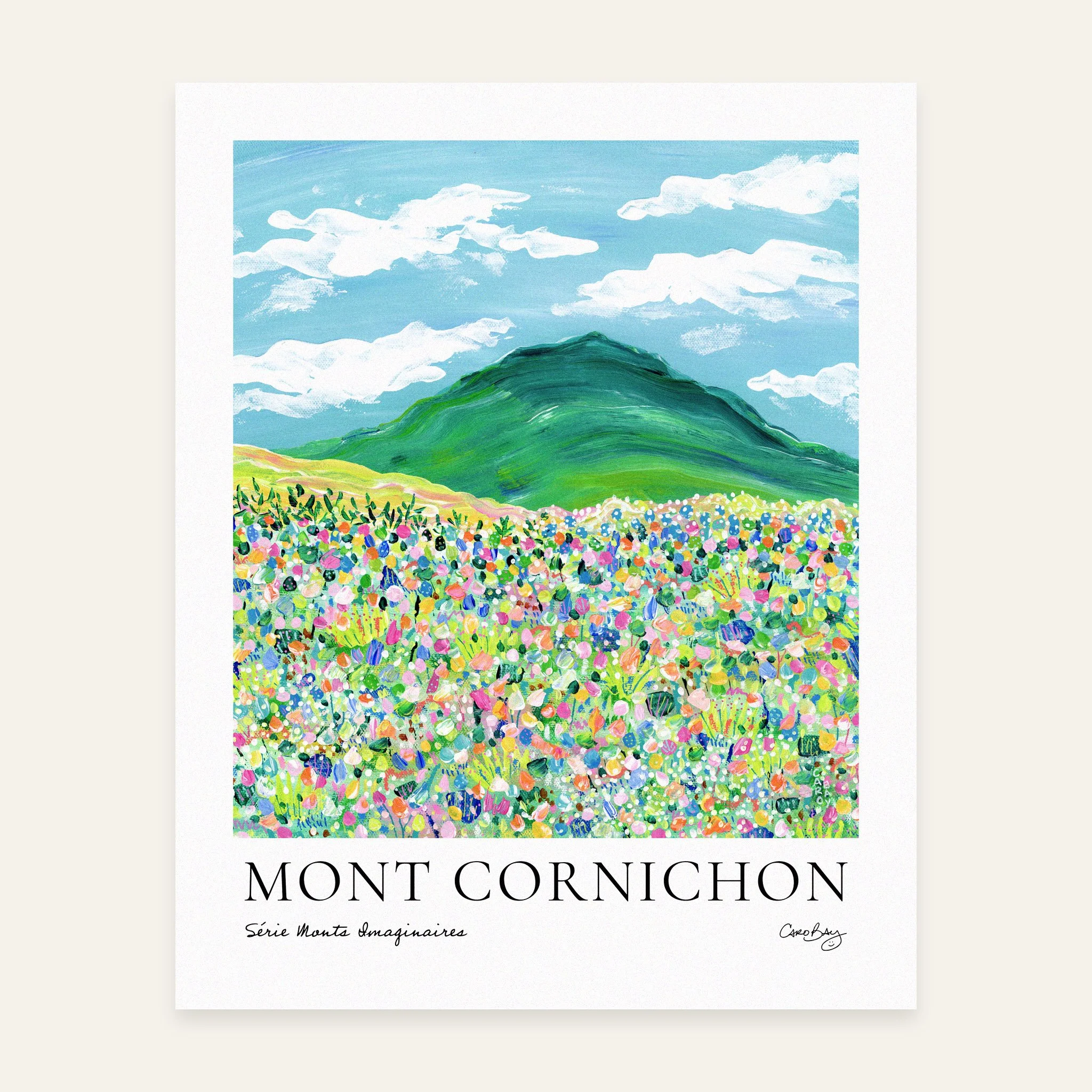 Affiche - Mont Cornichon - Série Monts imaginaires