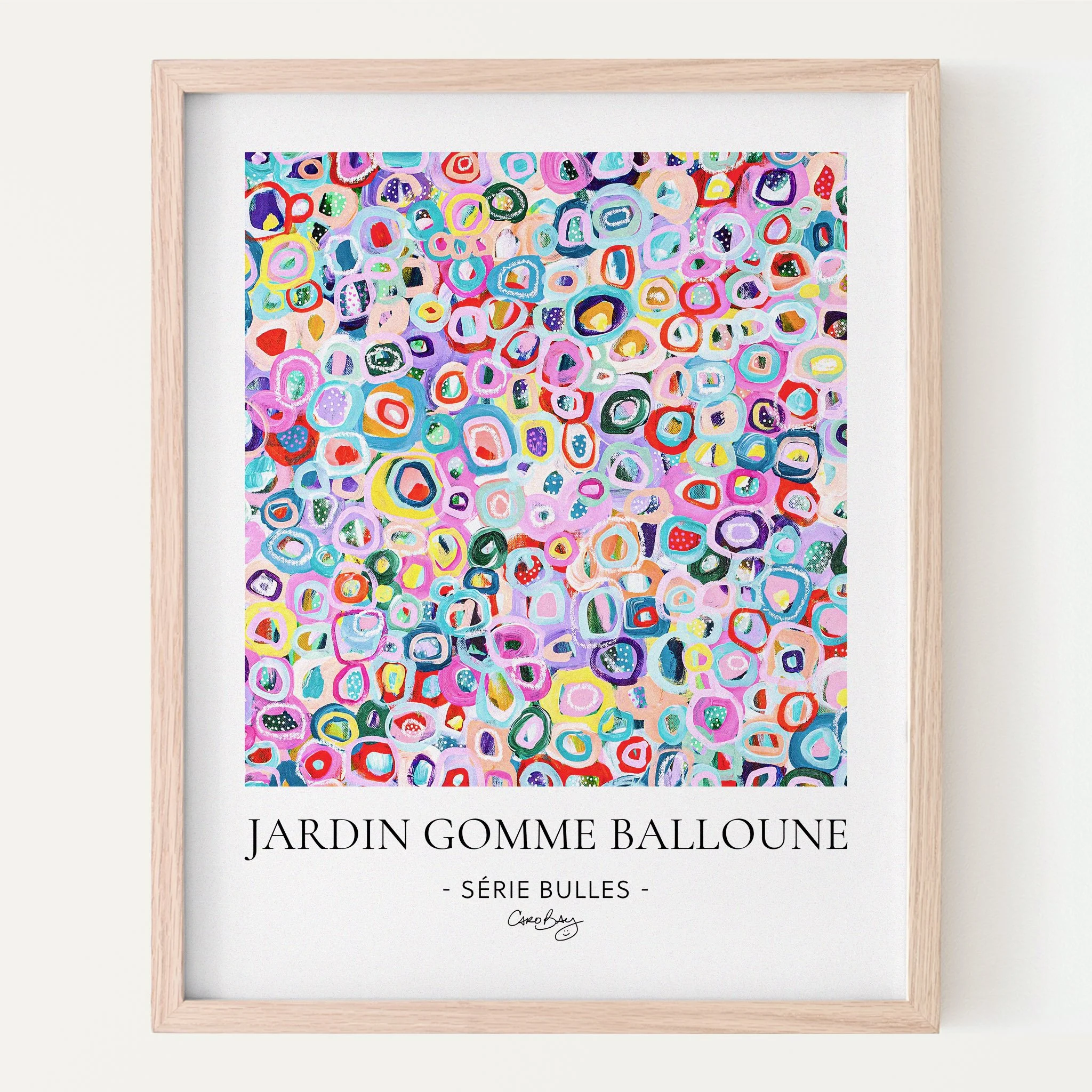 Affiche - Jardin gomme balloune - Peinture abstraite