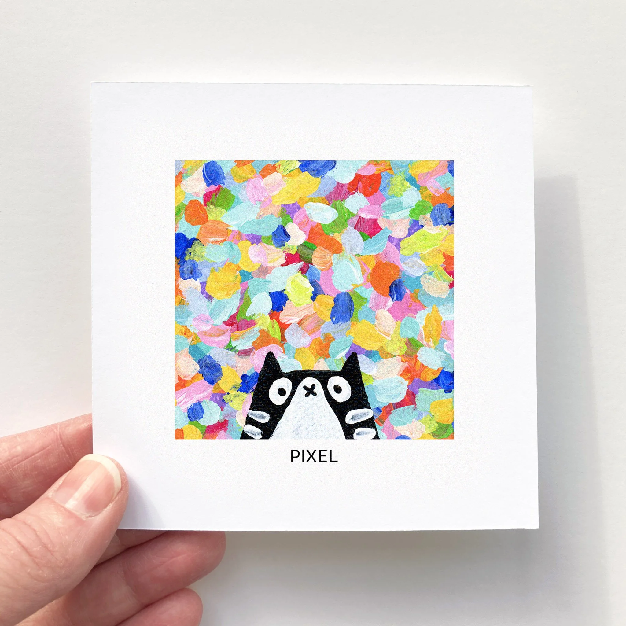 Mini Affiche 4"x4" - Mini Minou - PIXEL