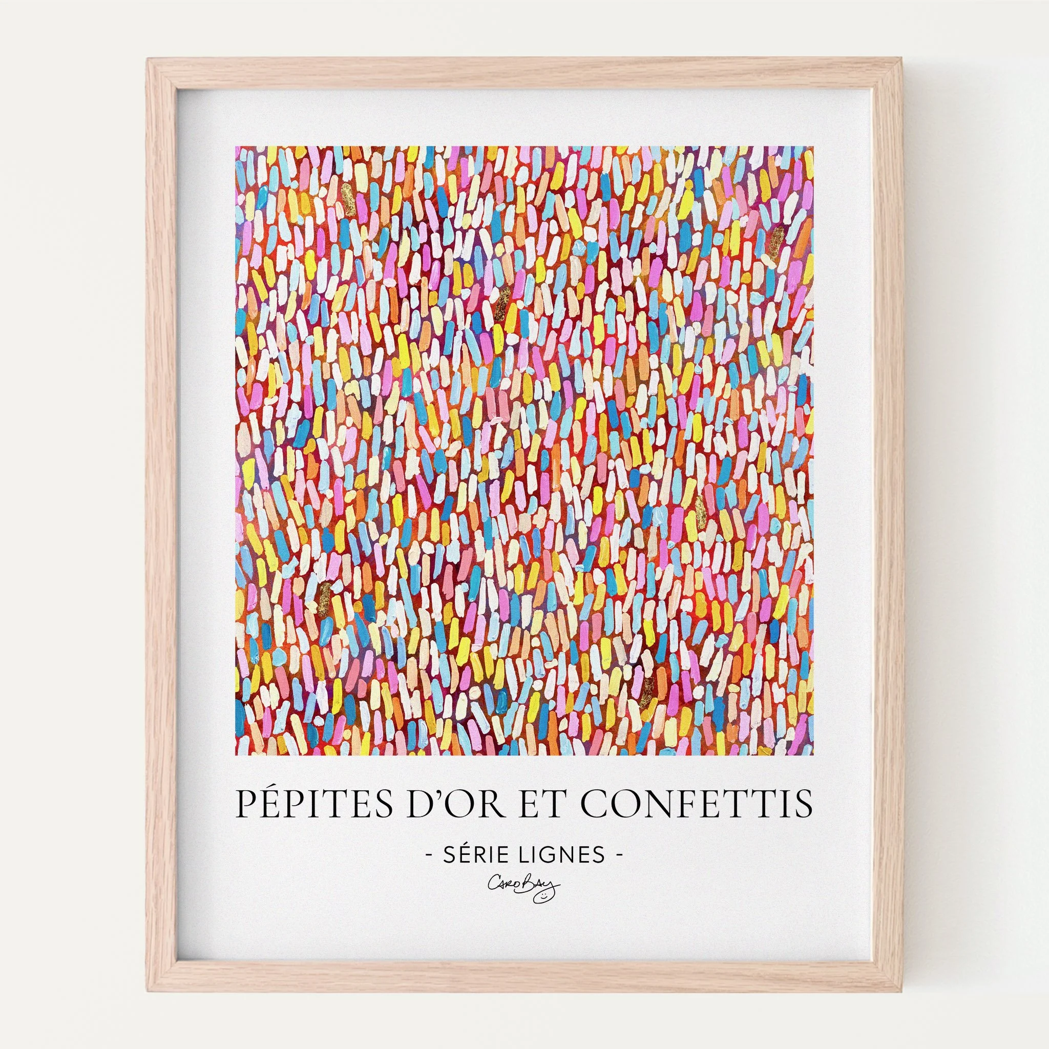 Affiche - Pépites d’or et confettis - Peinture abstraite