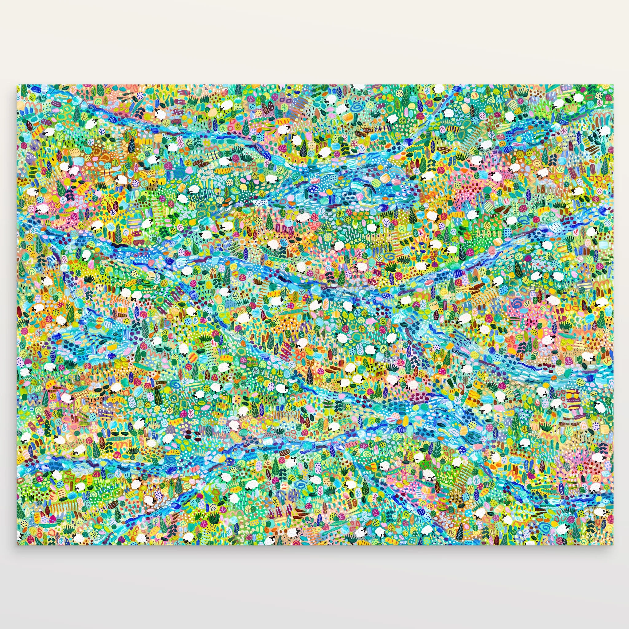 Rêver en couleurs (et compter les moutons) | 57"x44" | Série Mondes Imaginaires