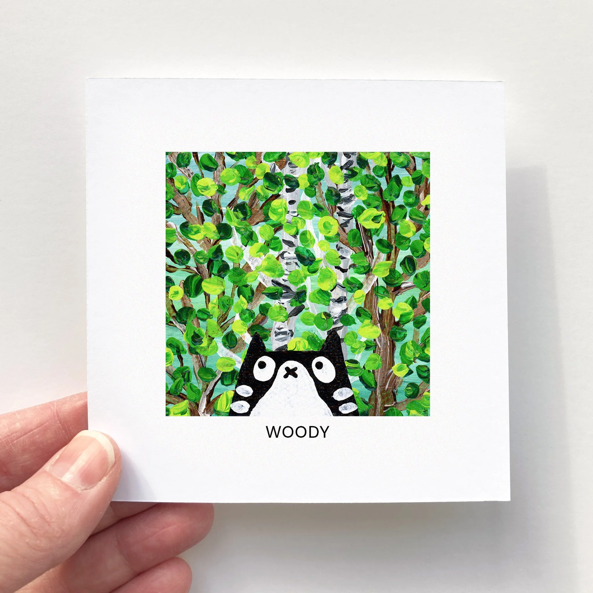 Mini Affiche 4"x4" - Mini Minou - WOODY