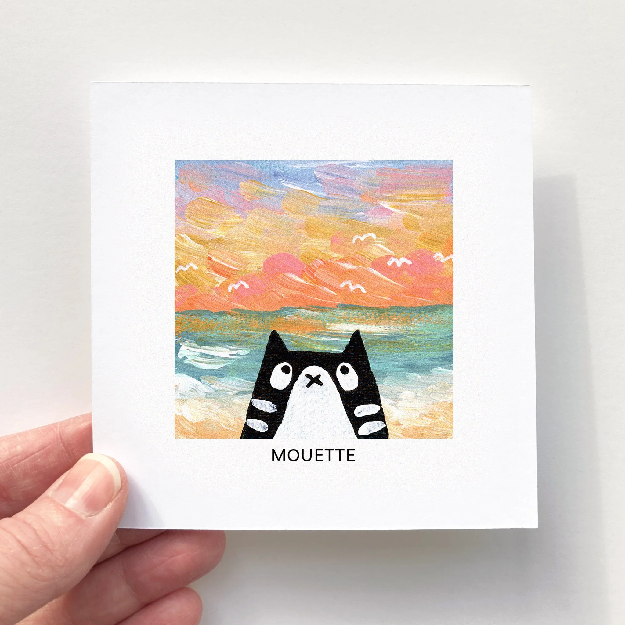 Mini Affiche 4"x4" - Mini Minou - MOUETTE