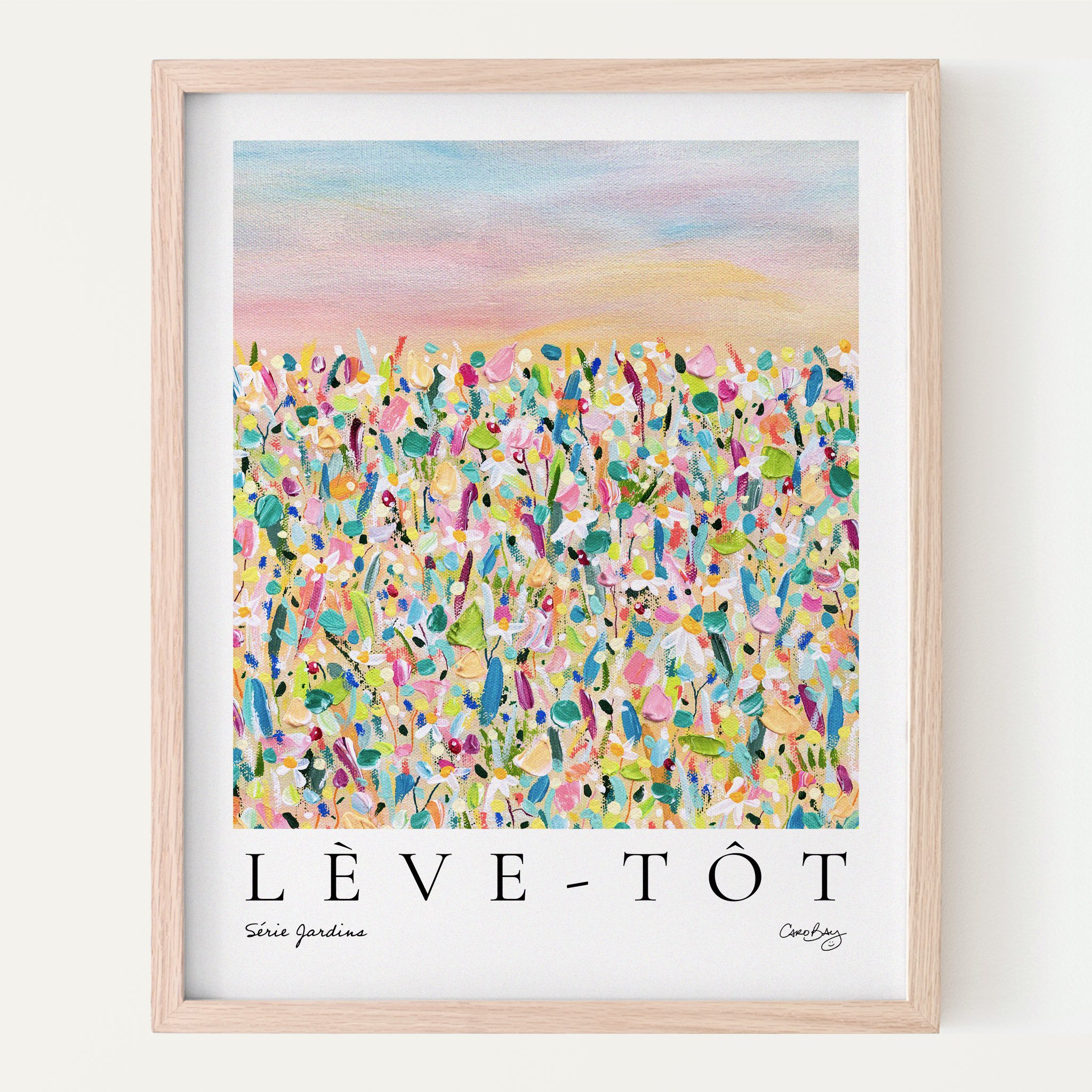 Lève-tôt-8x10-Print-Affiche-Peinture-Jardin-Floral-Abstrait-Caro-Bay-Art-CADRE.jpg