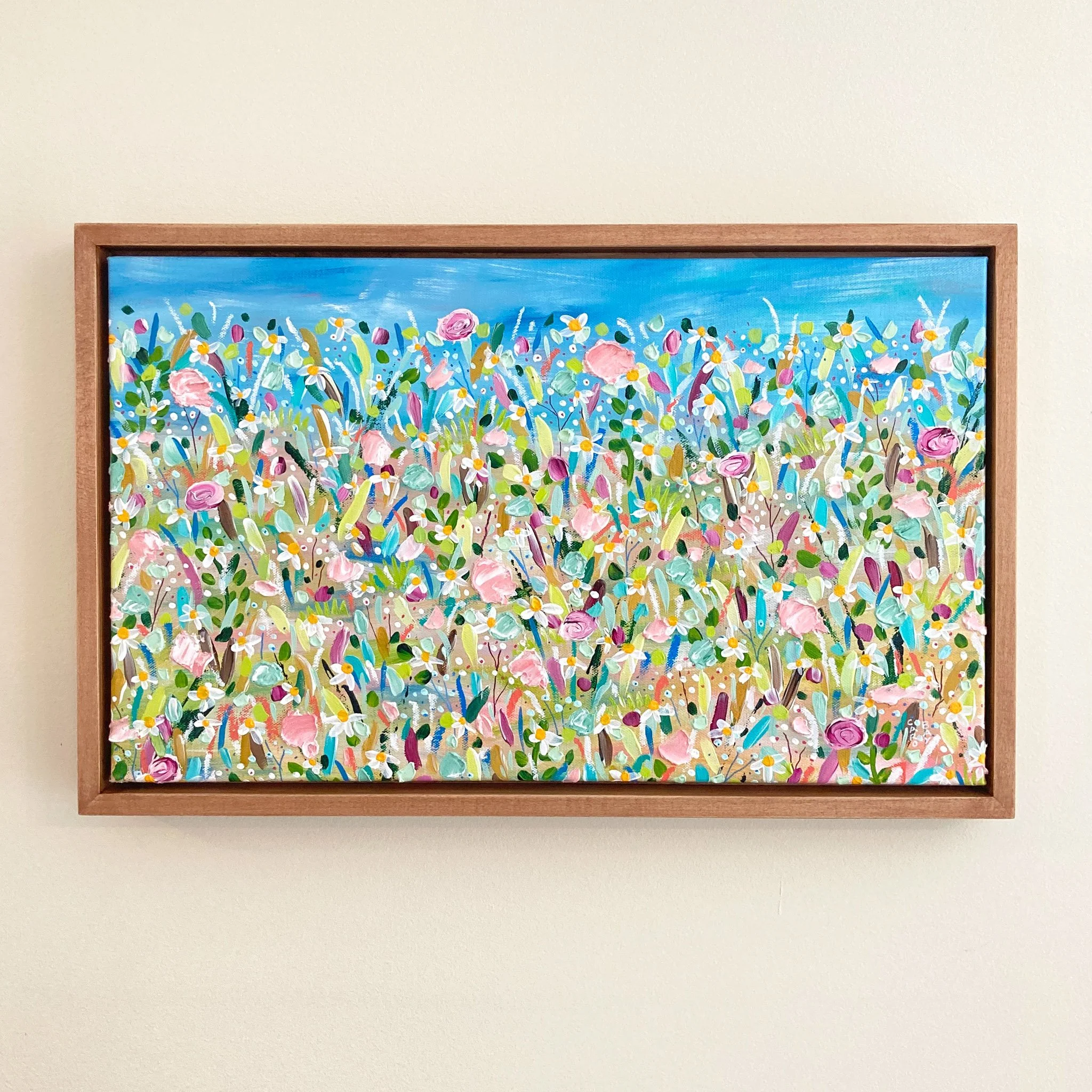 Les p’tites marguerites | 20"x12" | Encadrée