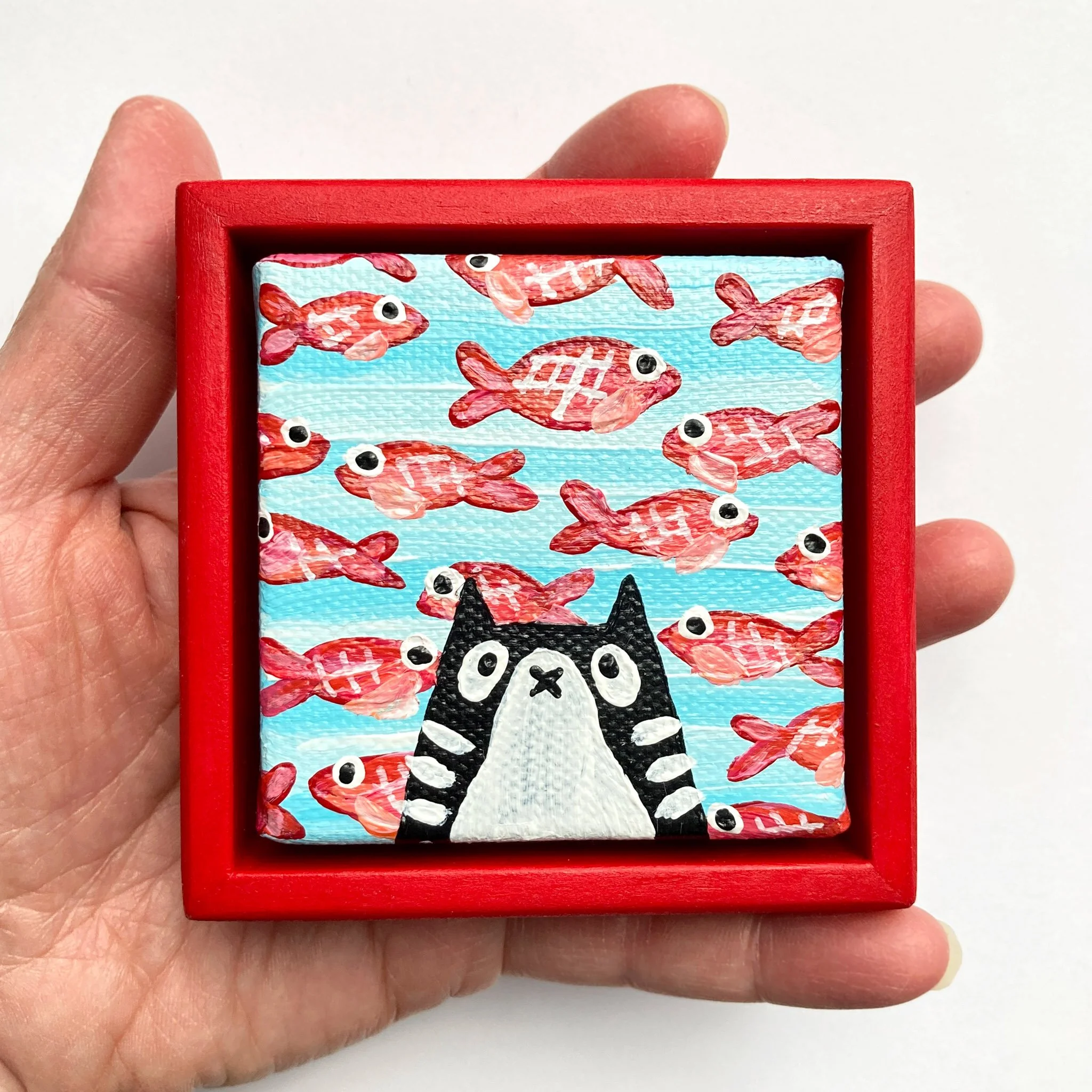 SARDINE - Mini Minou | 2.5"x2.5" | Encadré