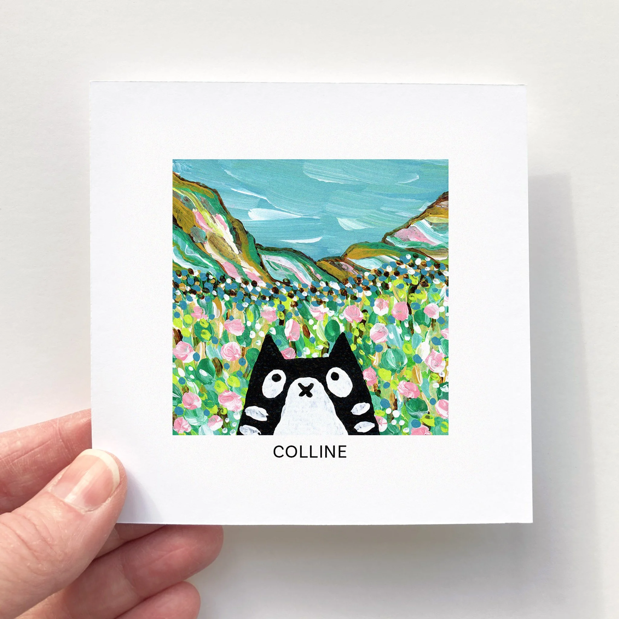 Mini Affiche 4"x4" - Mini Minou - COLLINE