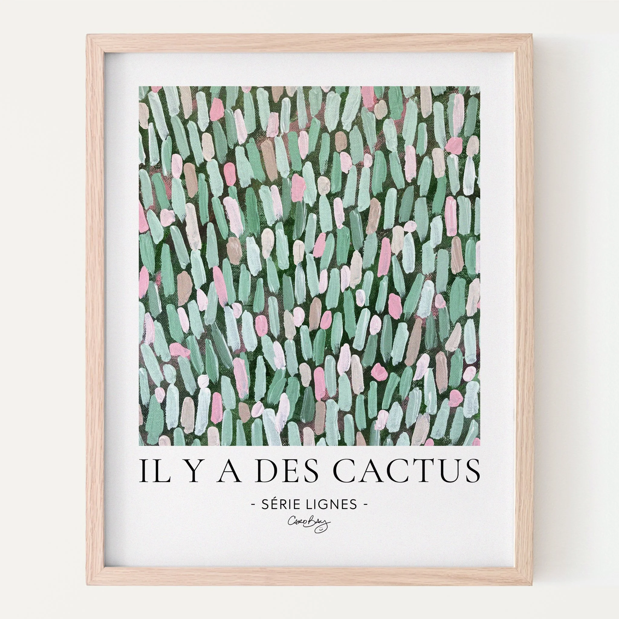 Affiche - Il y a des cactus - Peinture abstraite