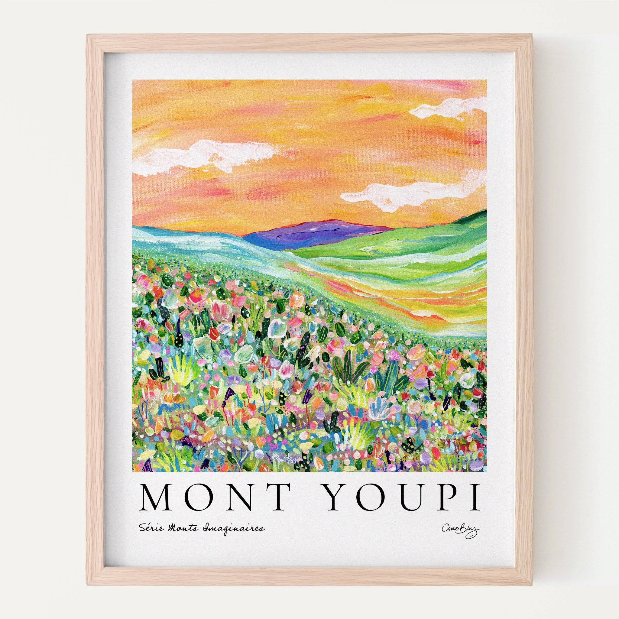 Mont Youpi-8x10-Print-Affiche-Monts-Imaginaires-Peinture-Paysage-Montagnes-Caro-Bay-Art-CADRE.jpg