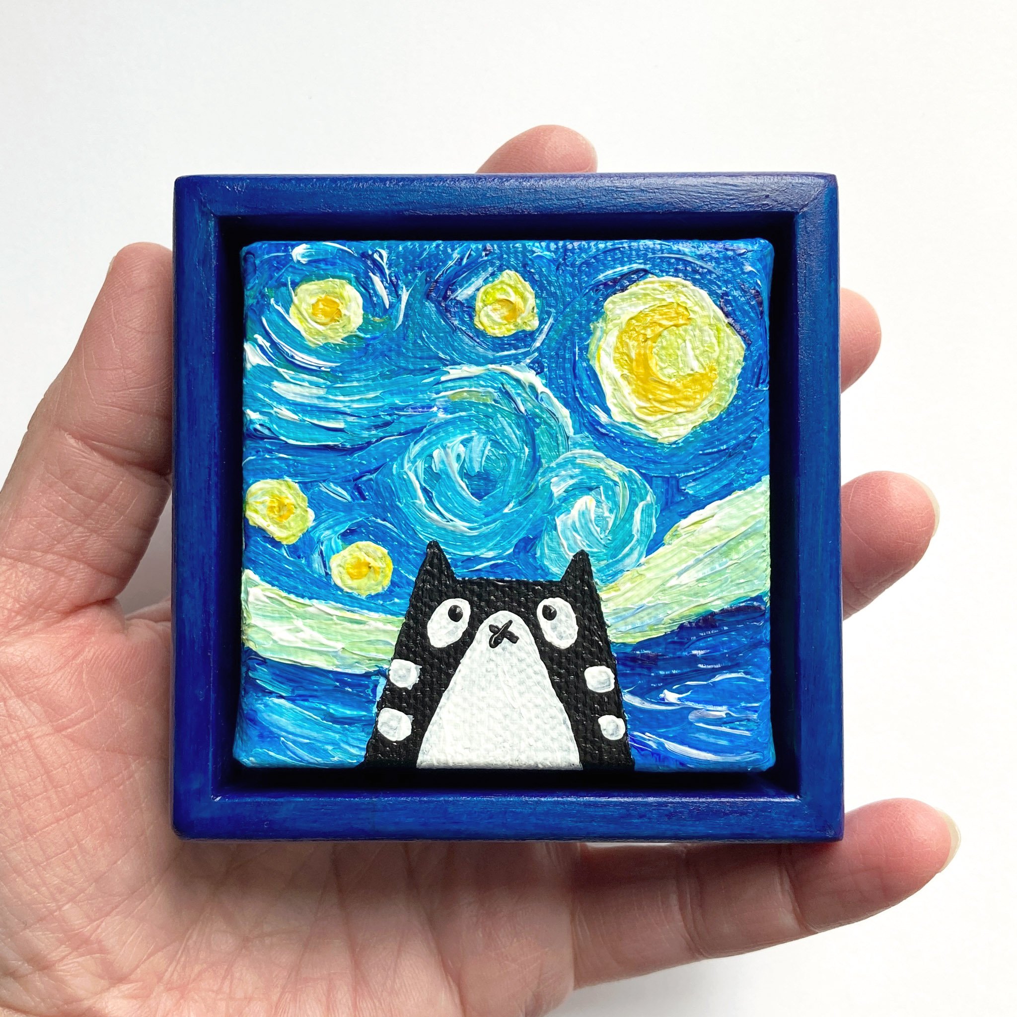 VAN GOGH - Mini Minou | 2.5"x2.5" | Encadré