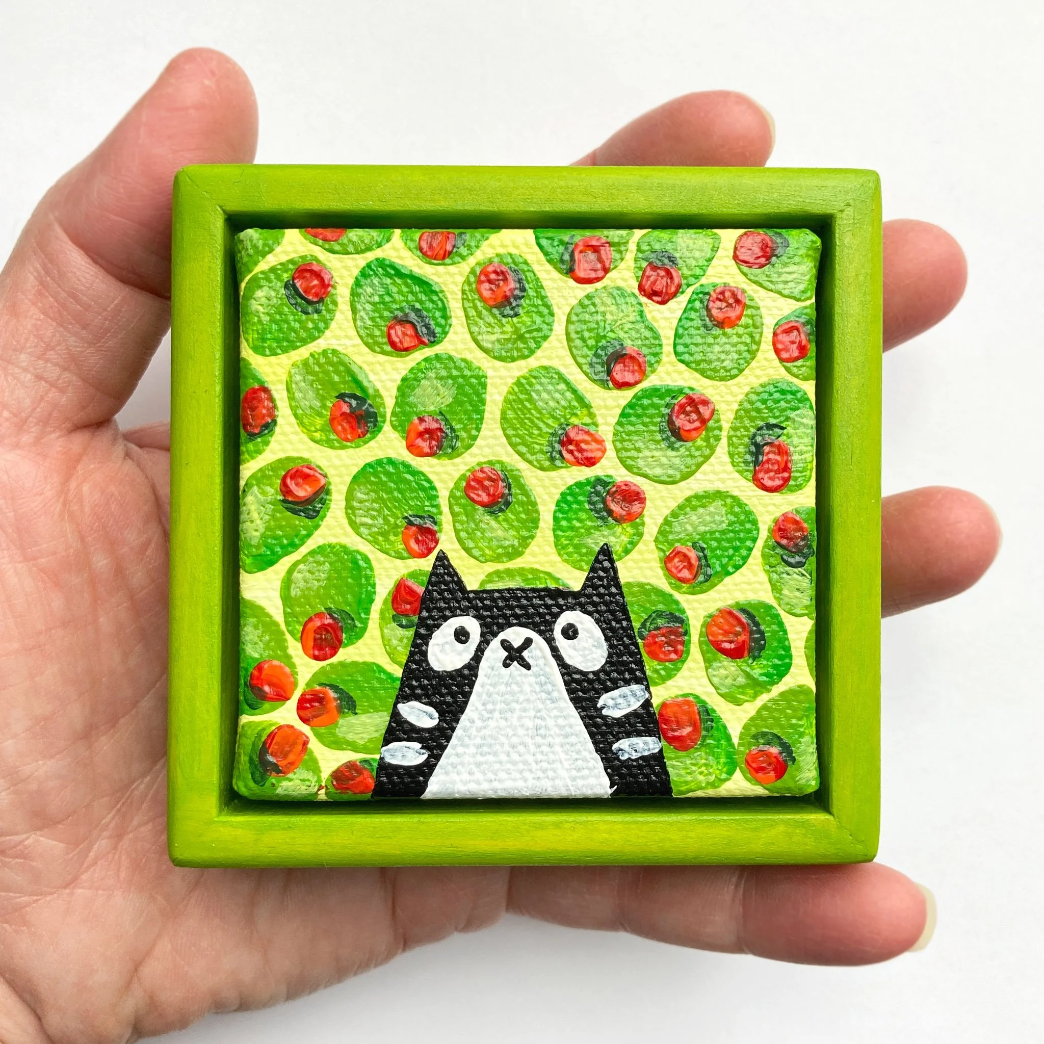 OLIVE - Mini Minou | 2.5"x2.5" | Encadré