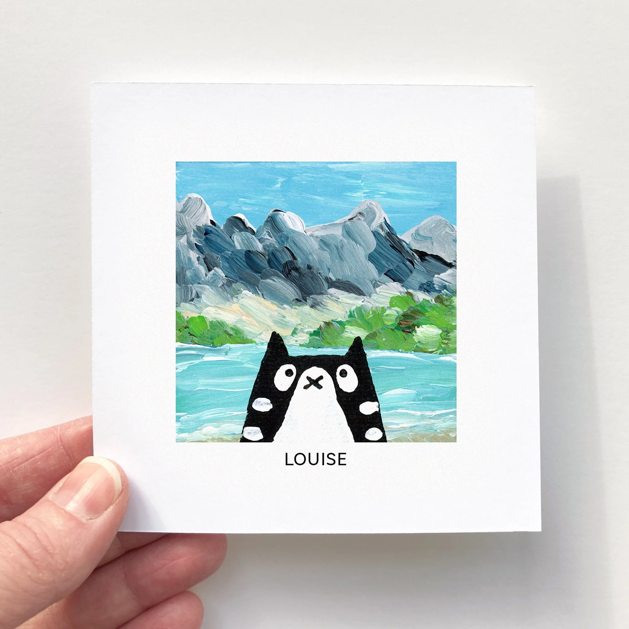 Mini Affiche 4"x4" - Mini Minou - LOUISE