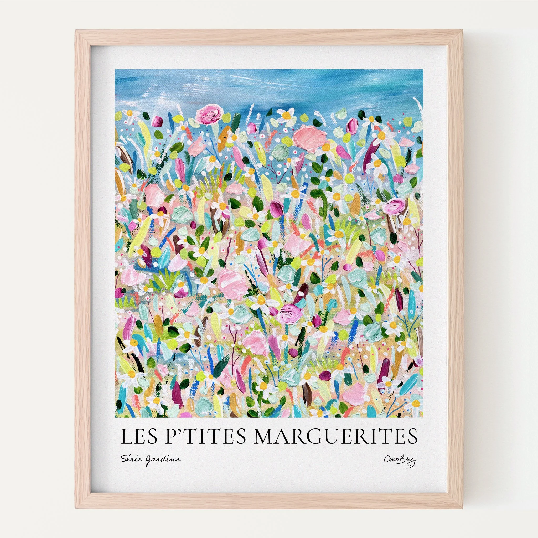 Les p’tites marguerites-8x10-Print-Affiche-Peinture-Jardin-Floral-Abstrait-Caro-Bay-Art-CADRE.jpg