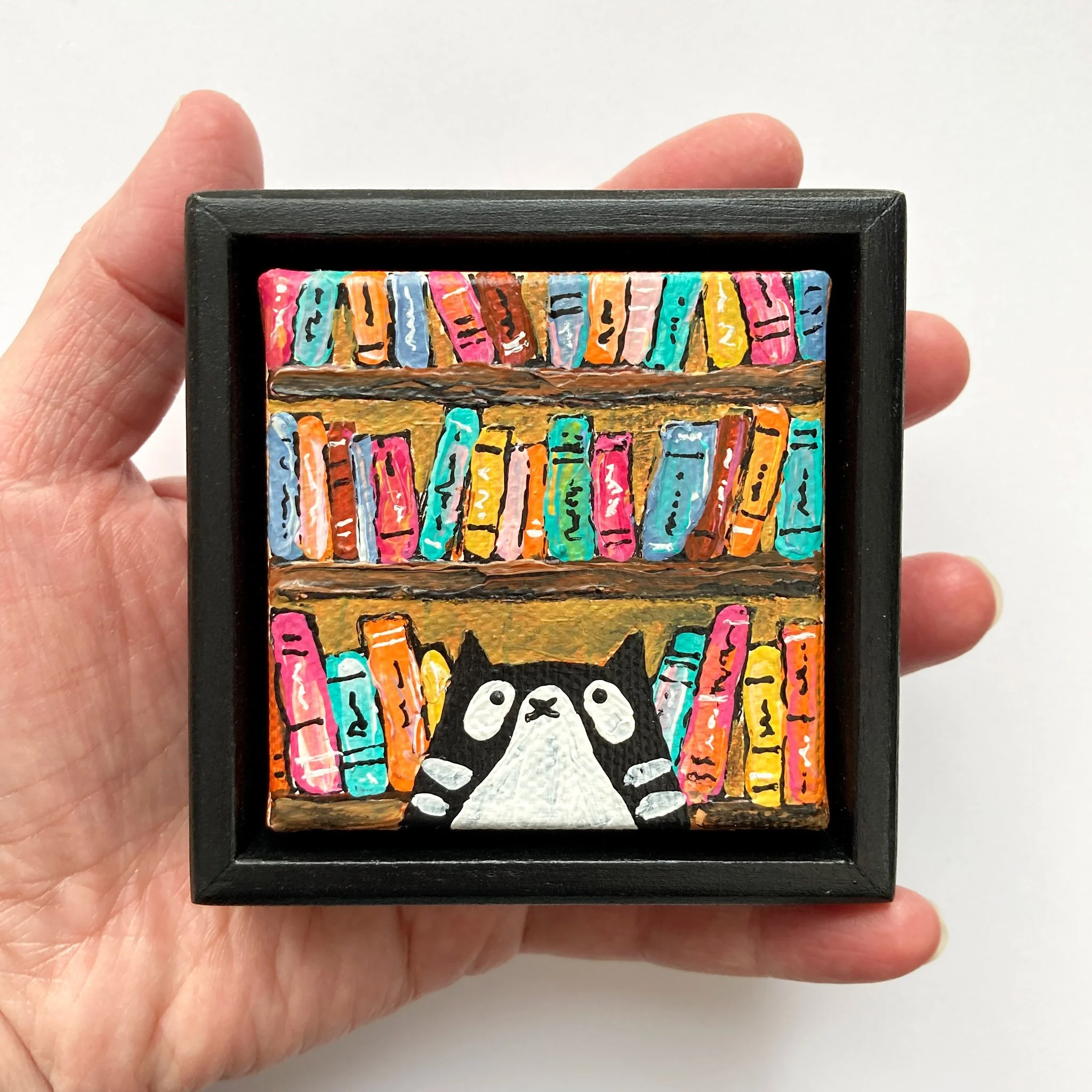 EINSTEIN - Mini Minou | 2.5"x2.5" | Encadré