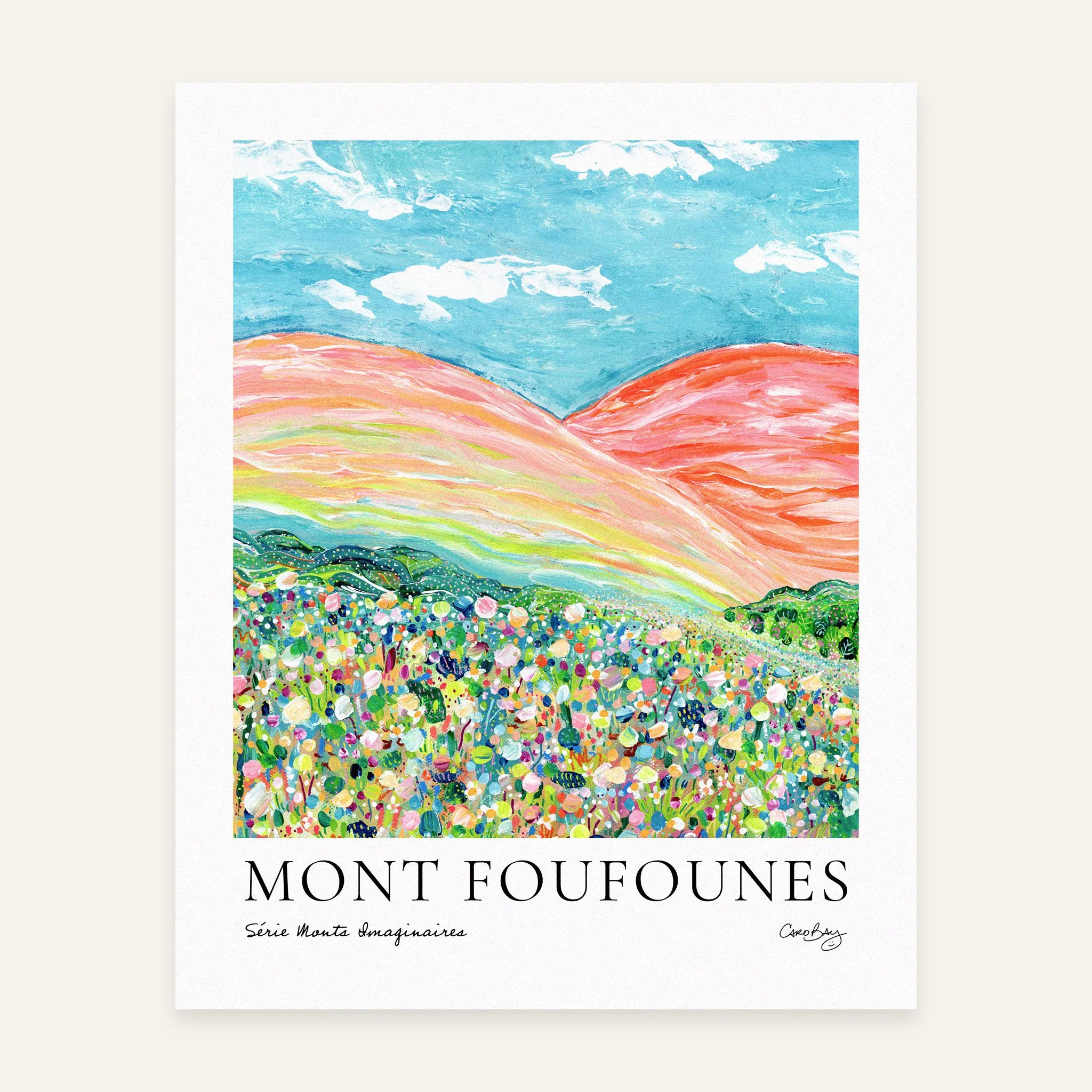 Affiche - Mont Foufounes - Série Monts imaginaires