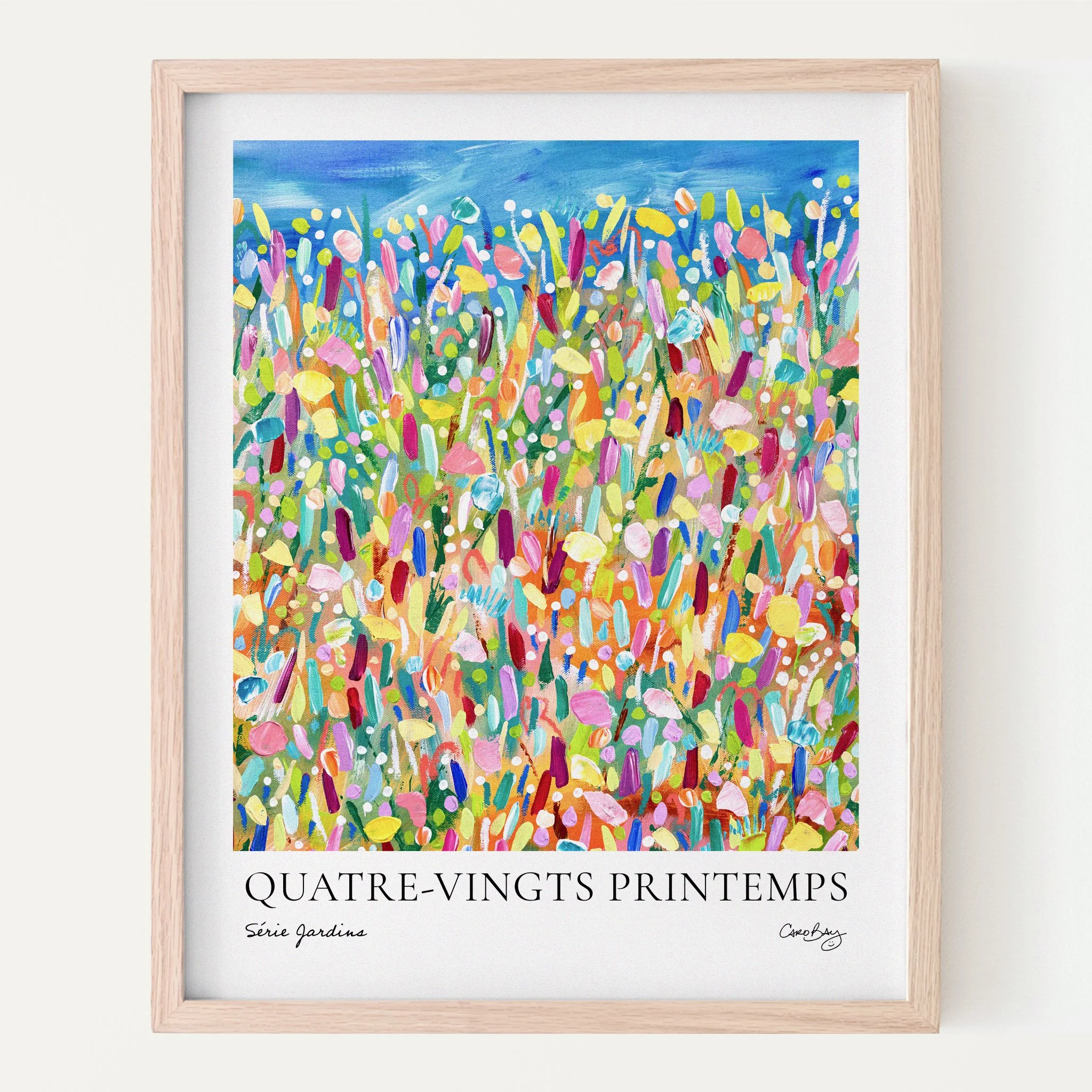 Quatre-vingts printemps-8x10-Print-Affiche-Peinture-Jardin-Floral-Abstrait-Caro-Bay-Art-CADRE.jpg