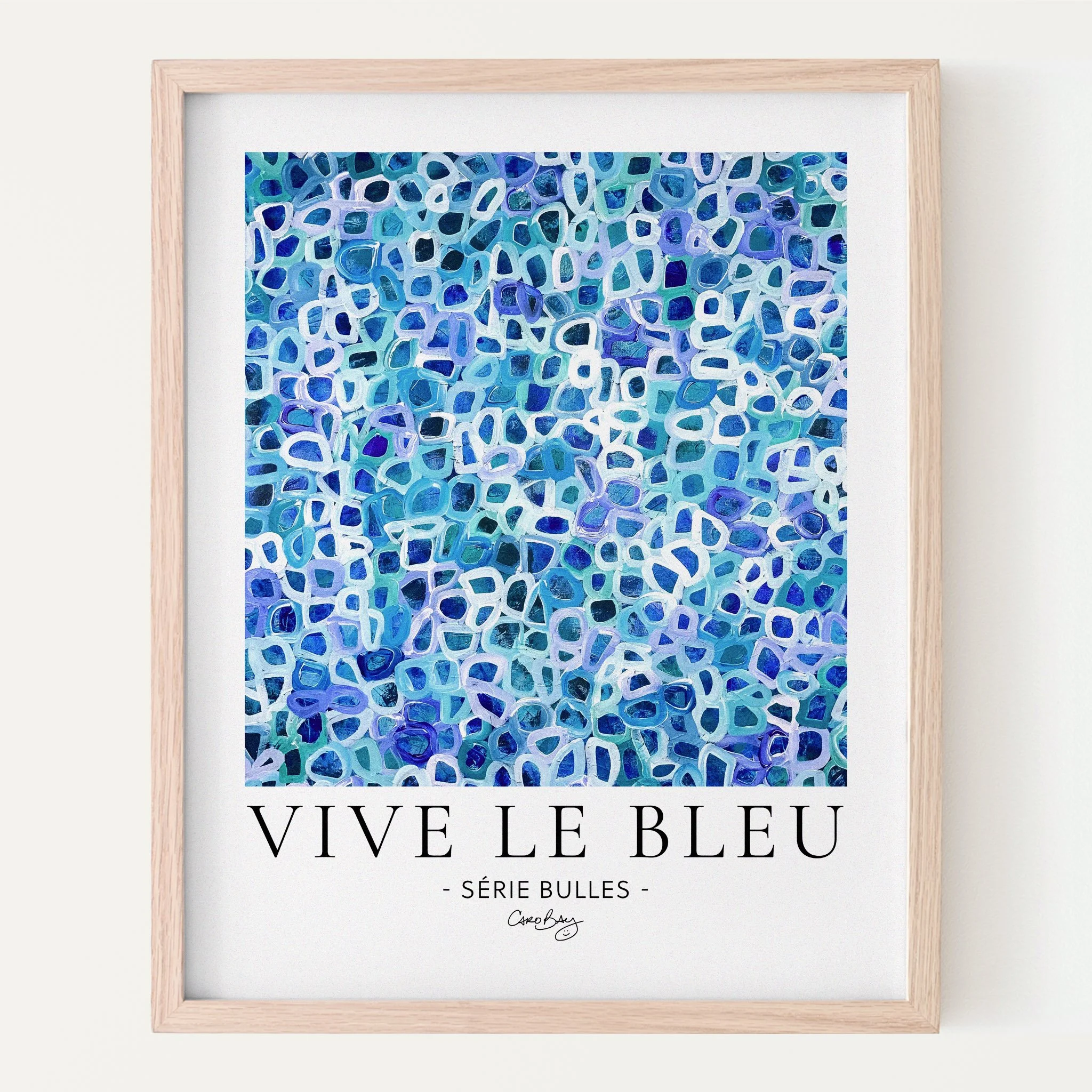Affiche - Vive le bleu - Peinture abstraite