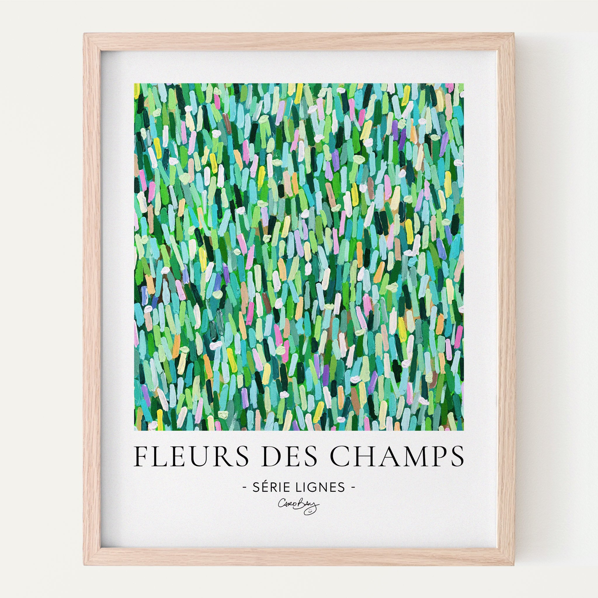 Affiche - Fleurs des champs - Série Lignes