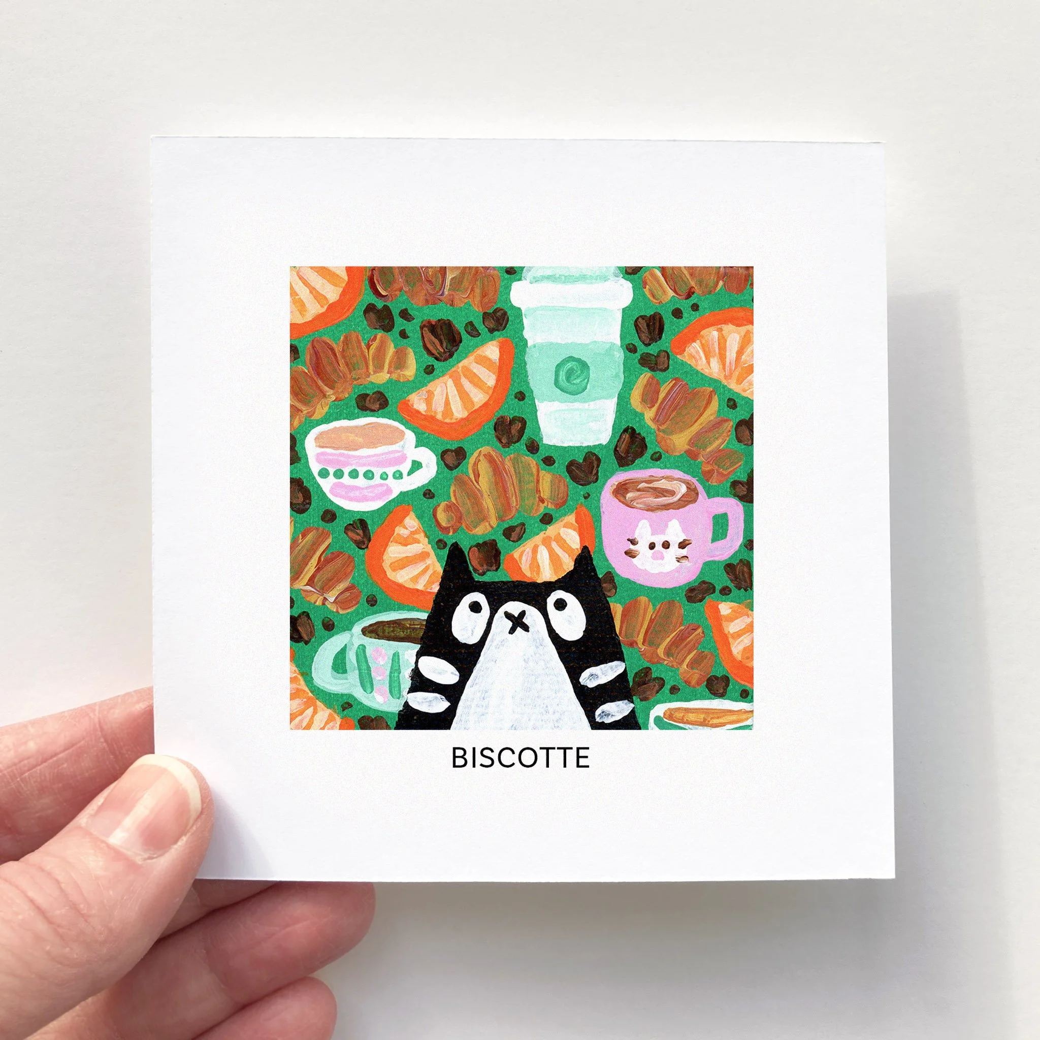 Mini Affiche 4"x4" - Mini Minou - BISCOTTE