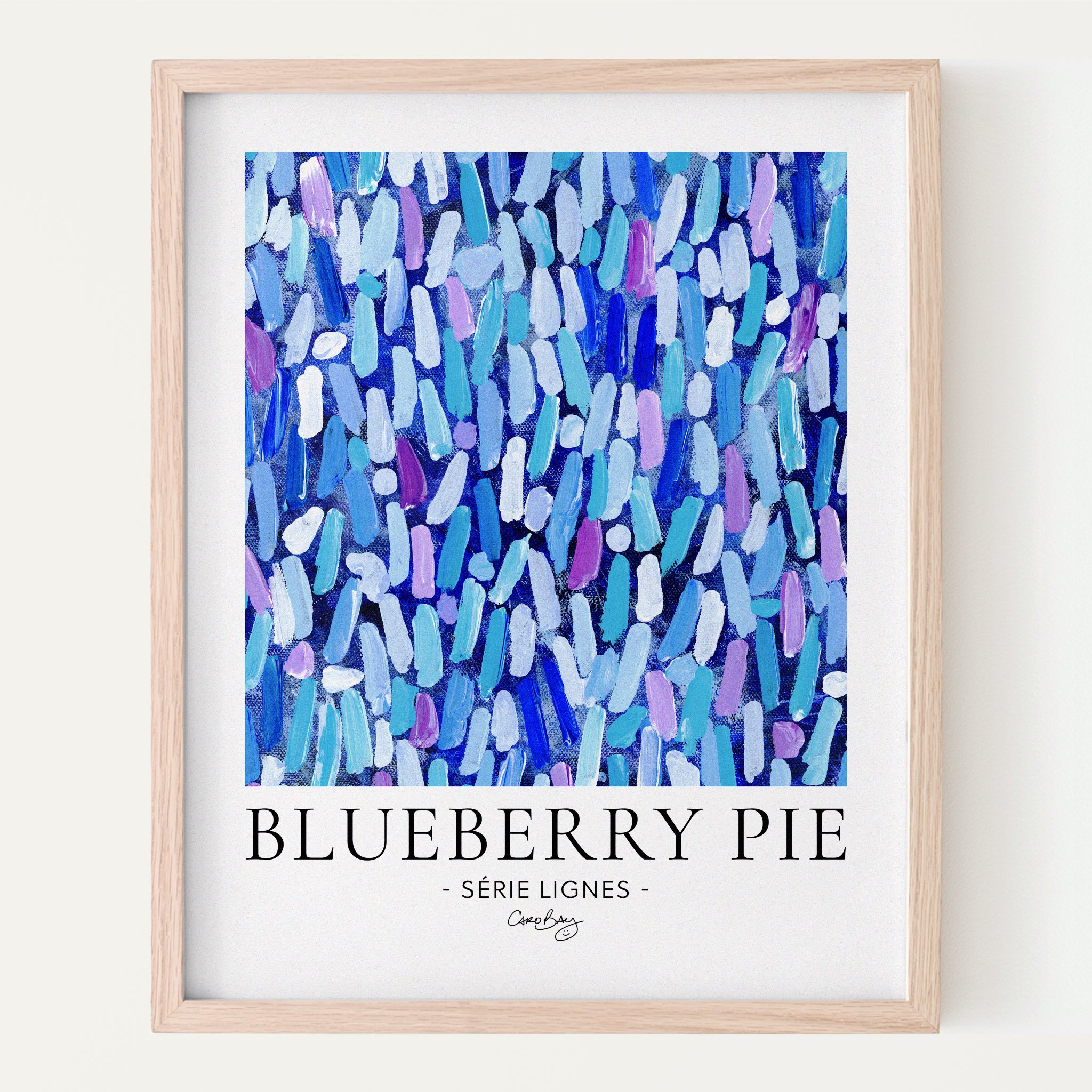 Affiche - Blueberry Pie - Peinture abstraite