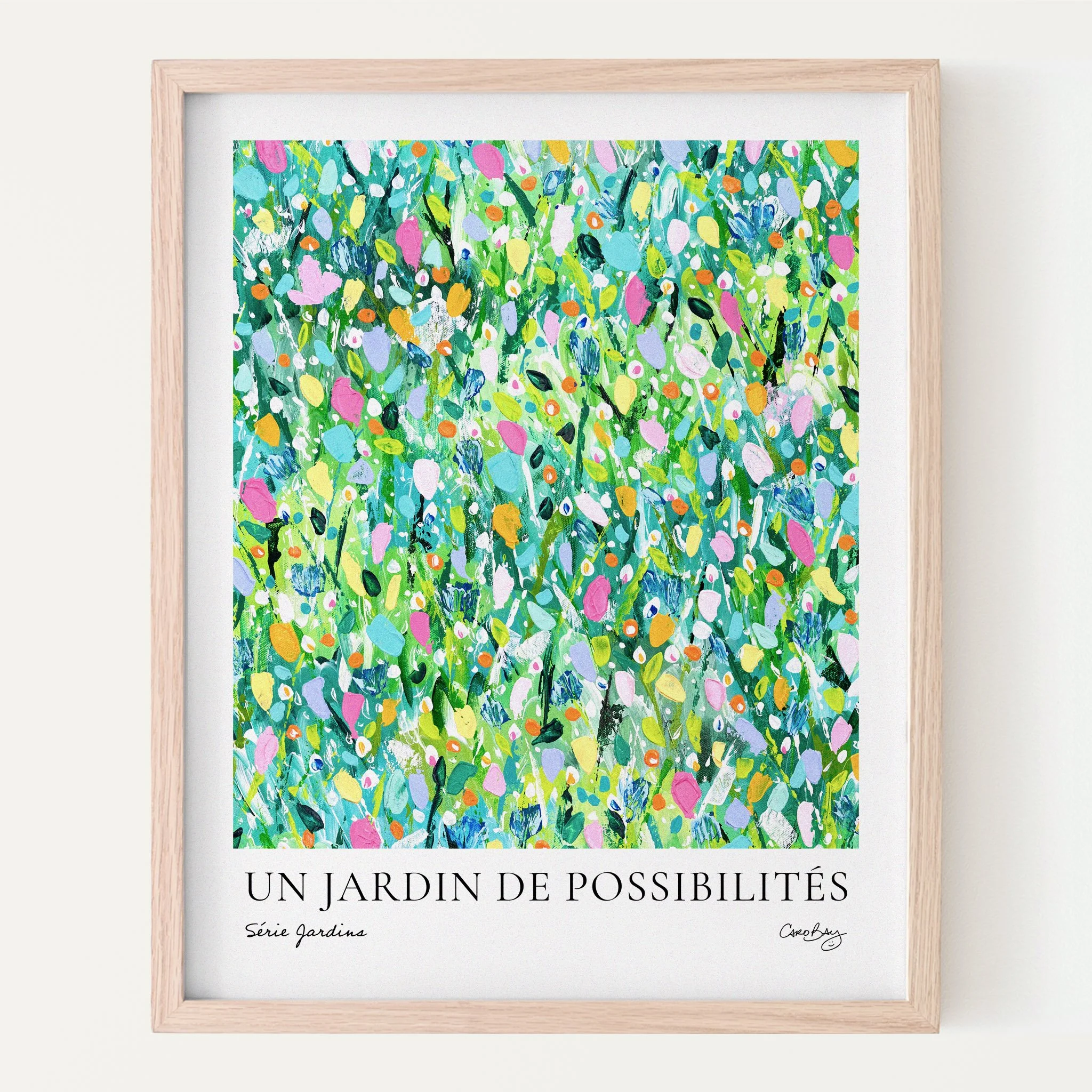 Un jardin de possibilités-8x10-Print-Affiche-Peinture-Jardin-Floral-Abstrait-Caro-Bay-Art-CADRE.jpg