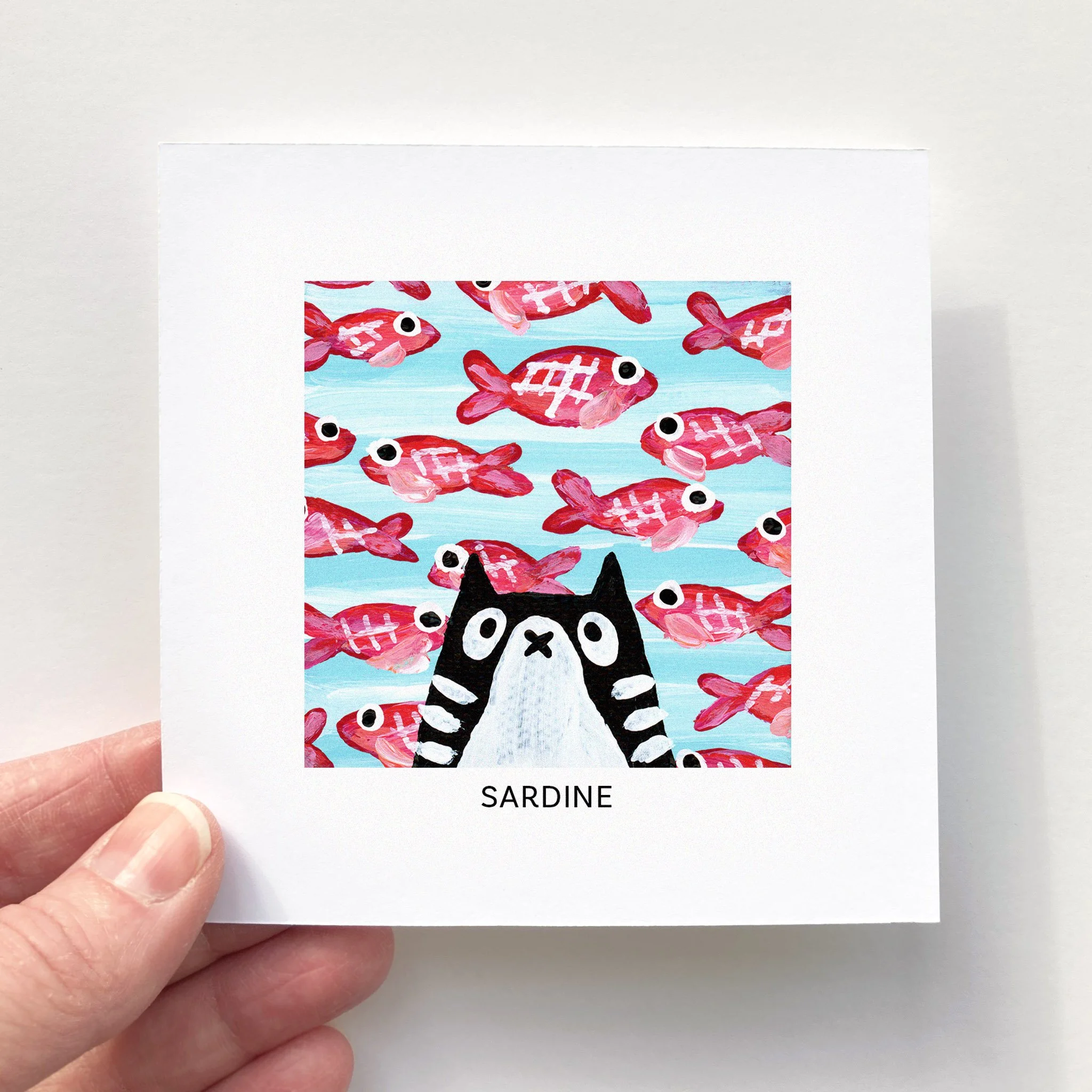 Mini Affiche 4"x4" - Mini Minou - SARDINE
