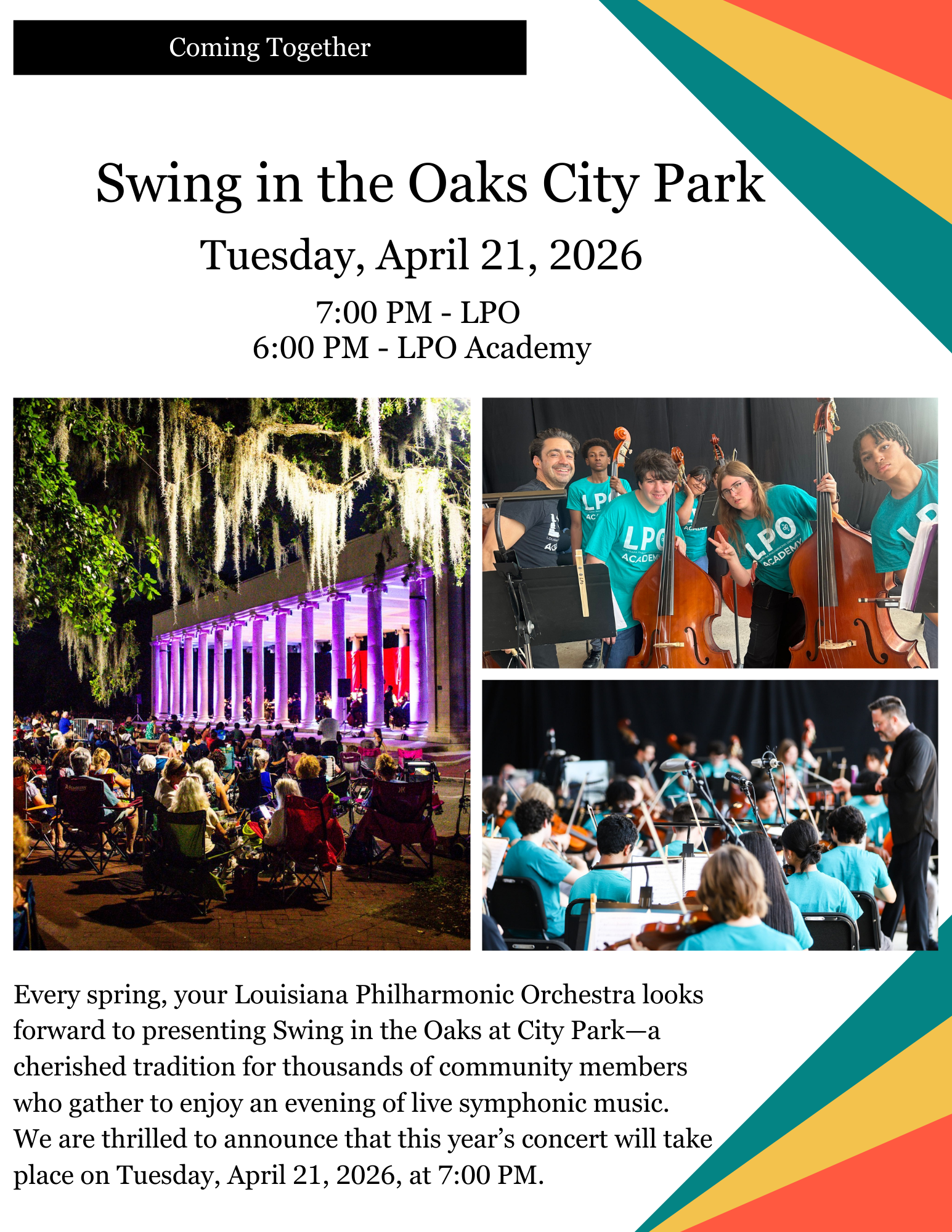 LPO -  Swing in the Oaks - City Park