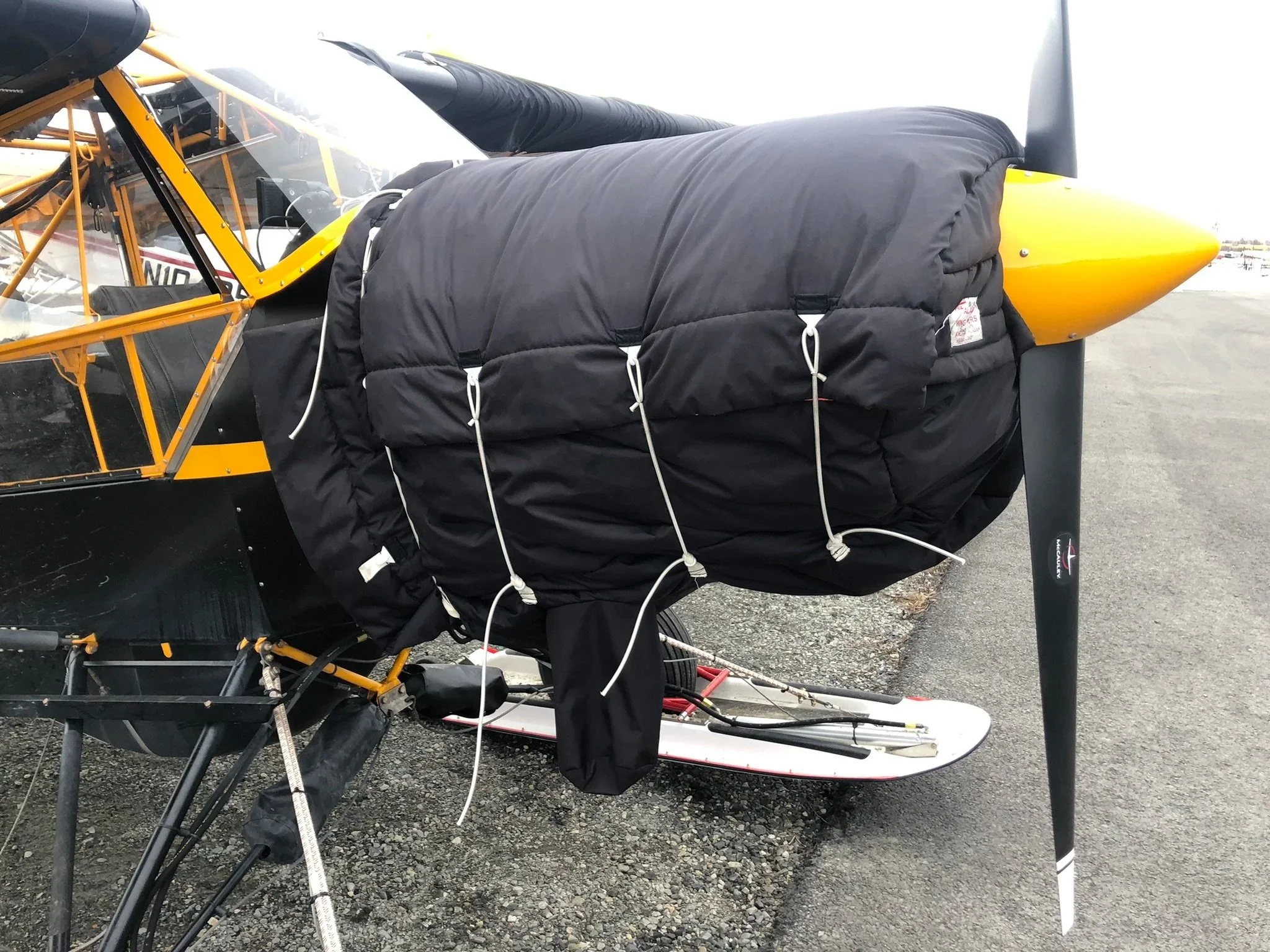 PA-18 with extended exhaust and spinner collar options