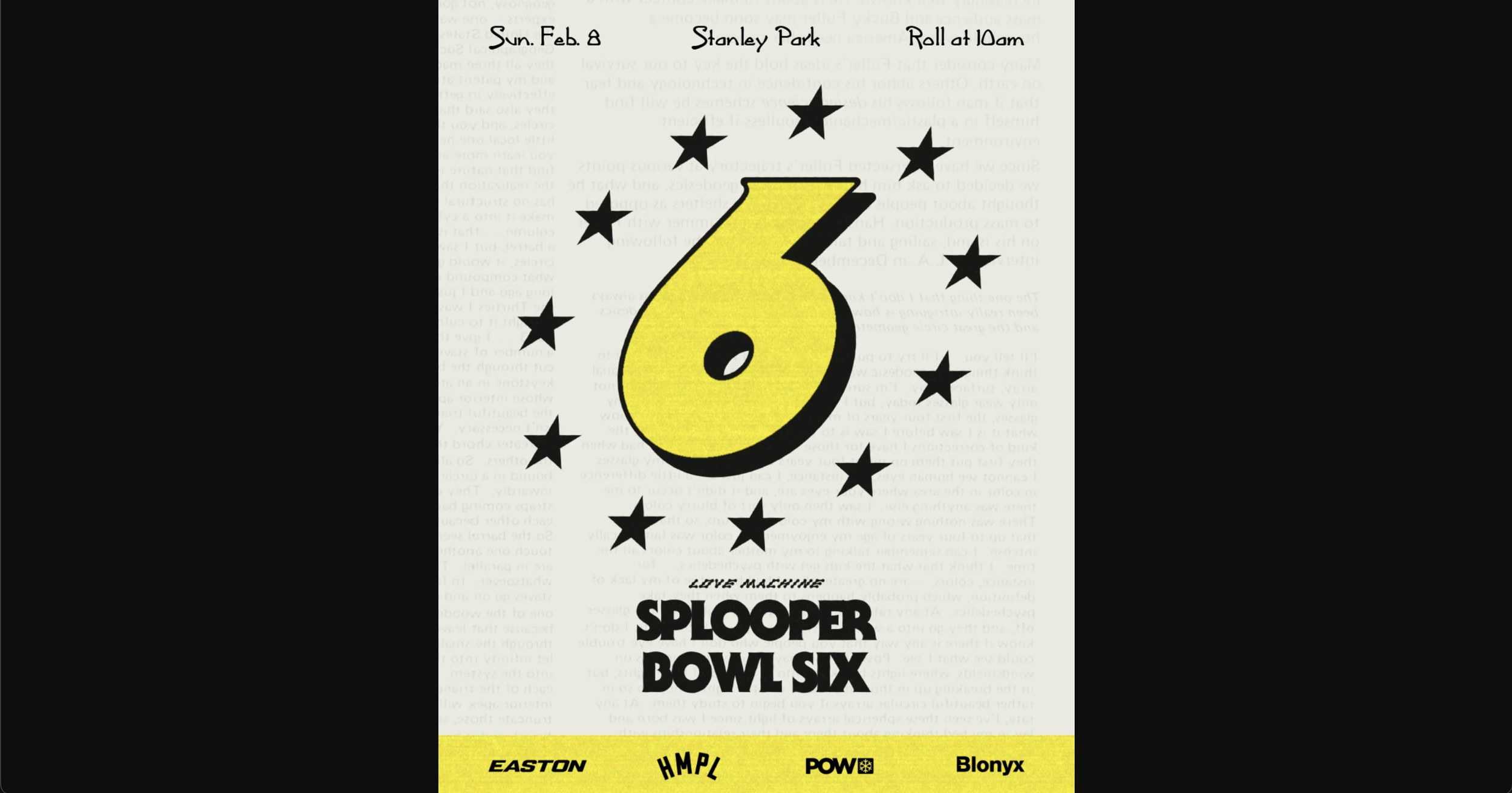 SLOOPER BOWL VI Ride