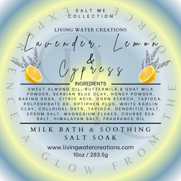 Lavender, Lemon & Cypress Soothing Milk-Salt Soak