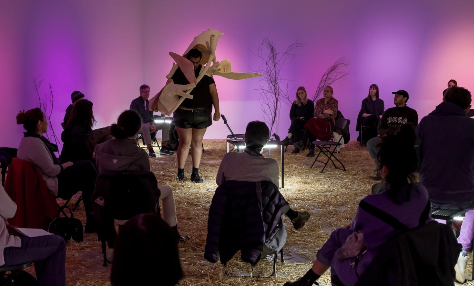  Naufus Ramírez-Figueroa,  Corazón del espantapájaros (Heart of the Scarecrow ). Installation view, Audain Gallery, 2019. Photo: Blaine Campbell. 