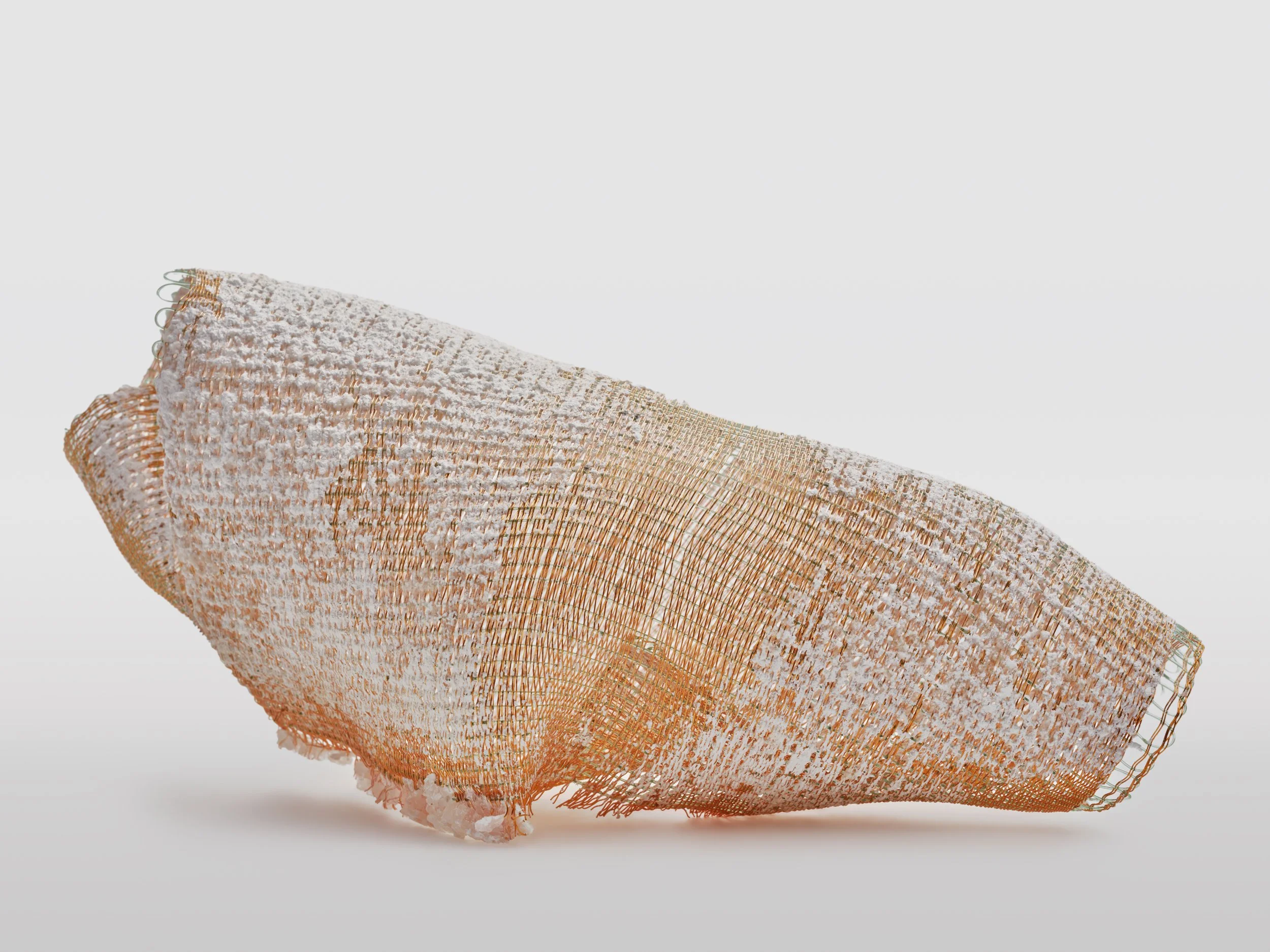  KJM`25`CE  2025, Copper, Monofilament, Salt Crystals, 12 × 26 × 12 cm                                                                       Photo credit: Rachel Topham Photography 