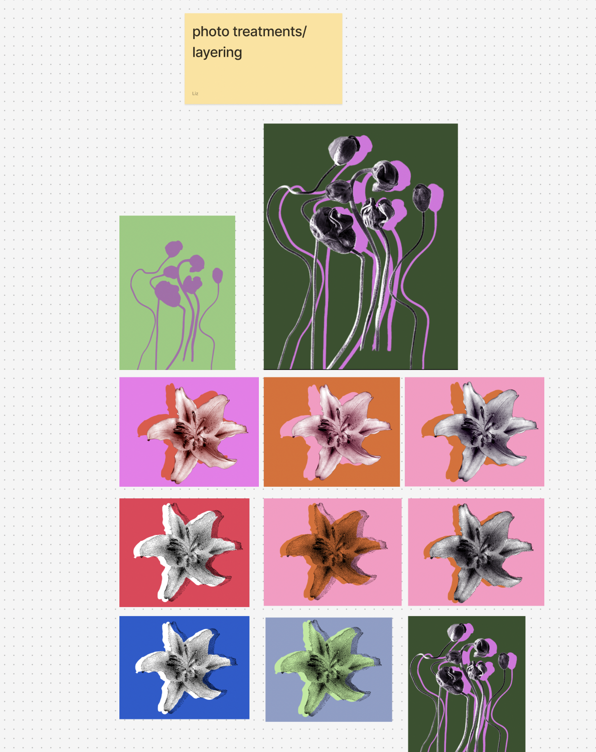 We experimented with how to create the pixelated texture we were drawn to