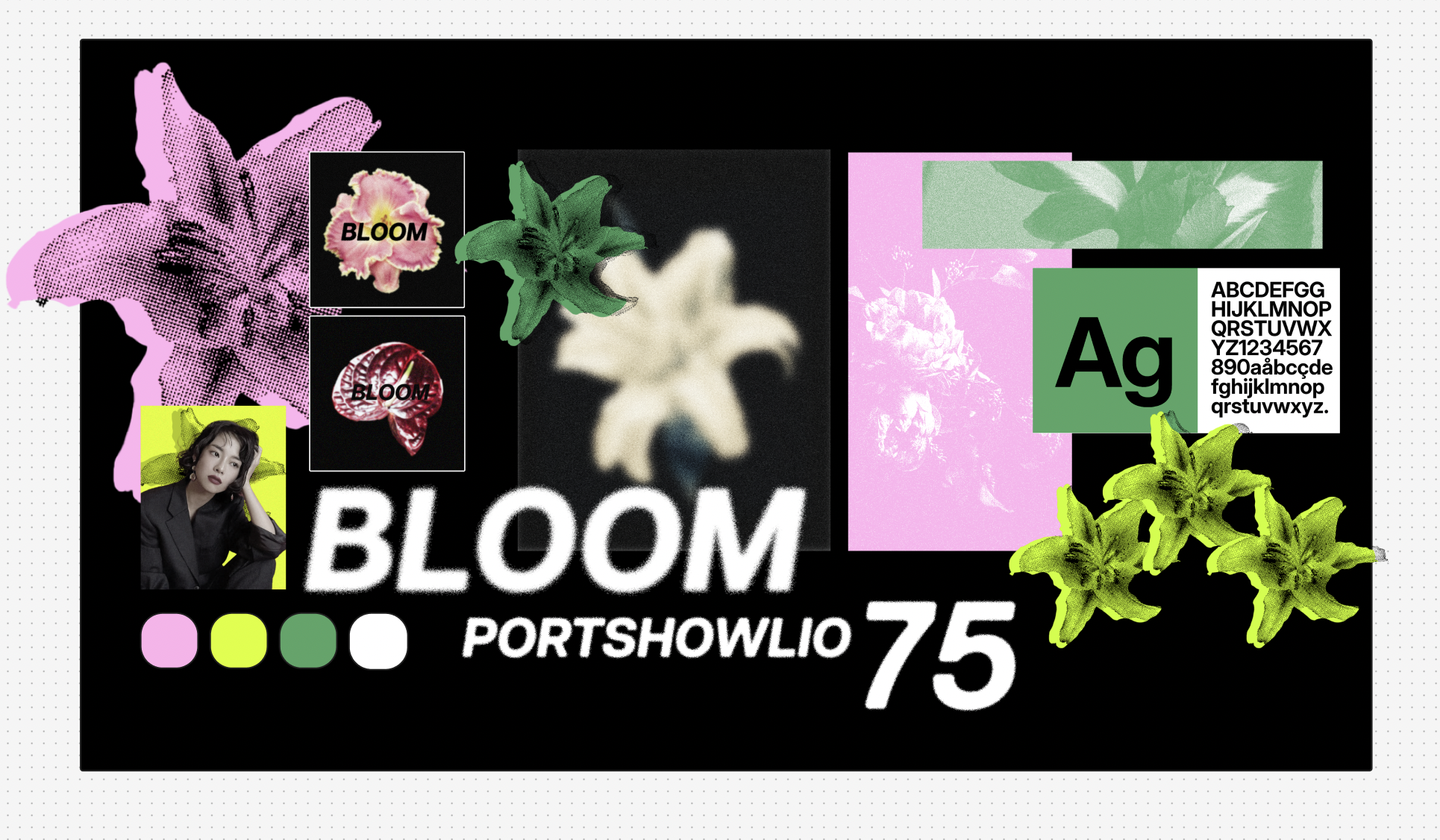 We pivoted to a punchier, pink neon and green pallete set against black