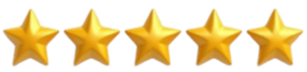 Five gold stars in a row