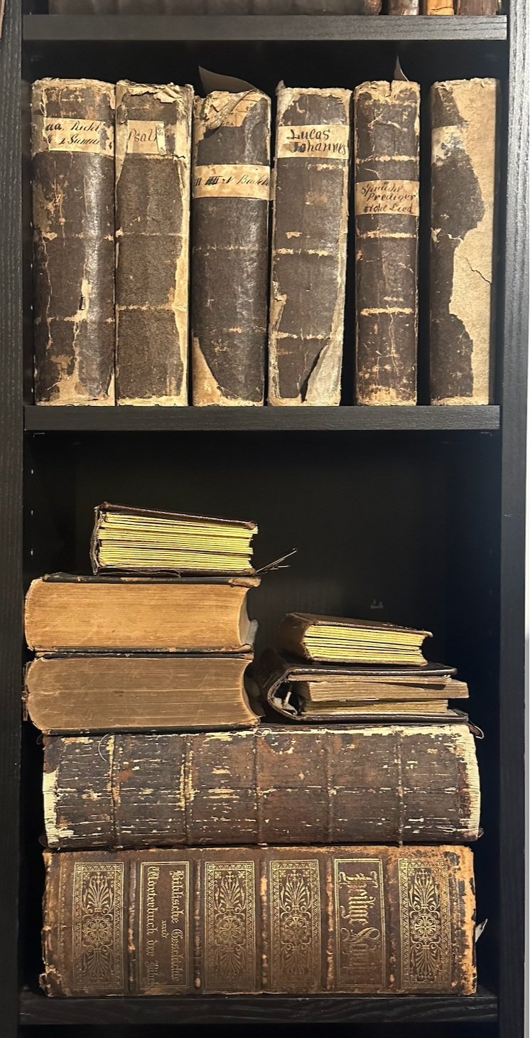 Antique Bible Collection in moderate condition.