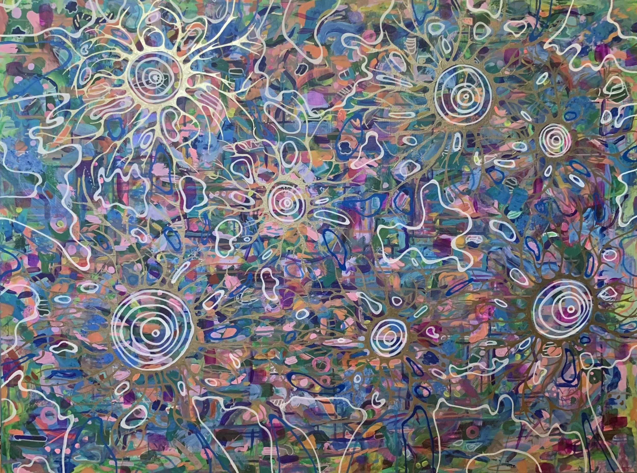 Therapy - Mixed media on stretched canvas 36 X 48", 2025