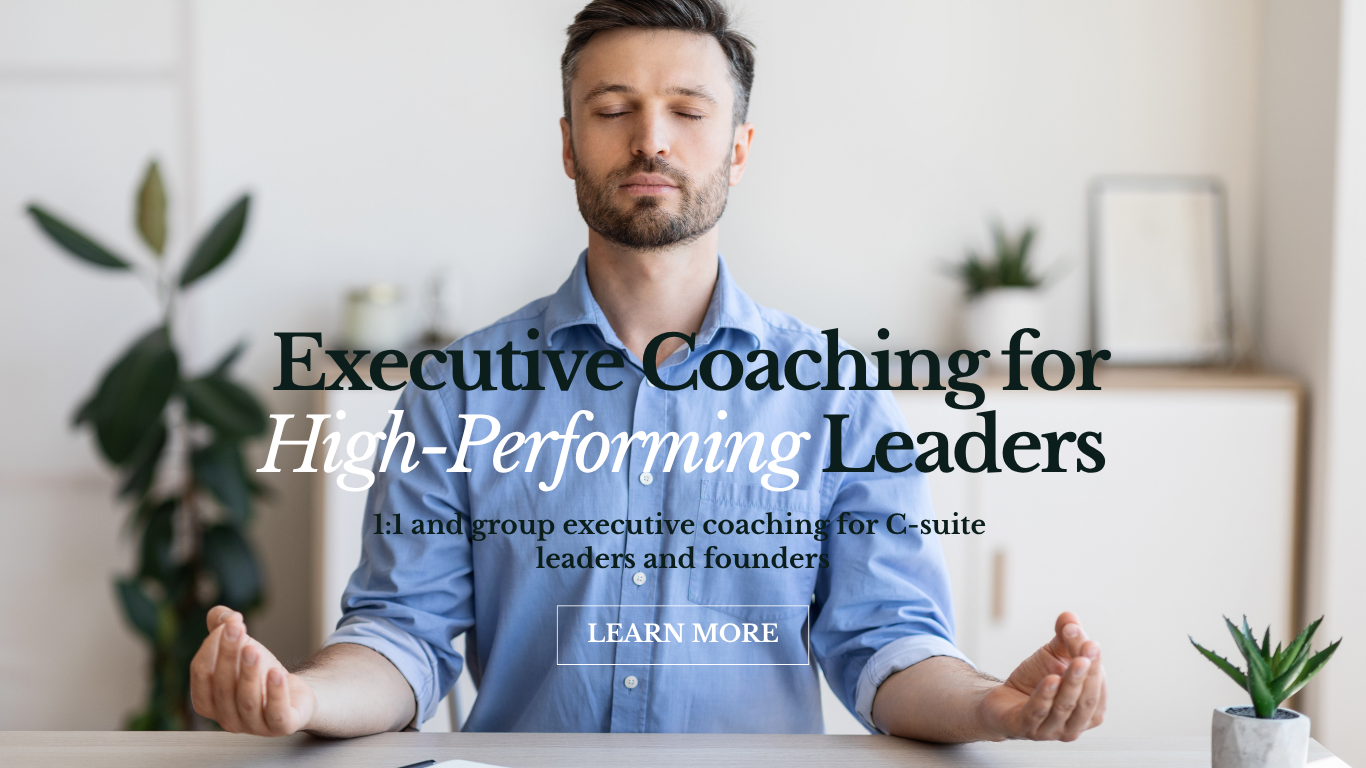 Executive Coaching for Resilience and Burnout Prevention, A Executive Meditating in Office