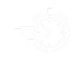 Icon of a stopwatch with motion lines indicating speed or urgency.